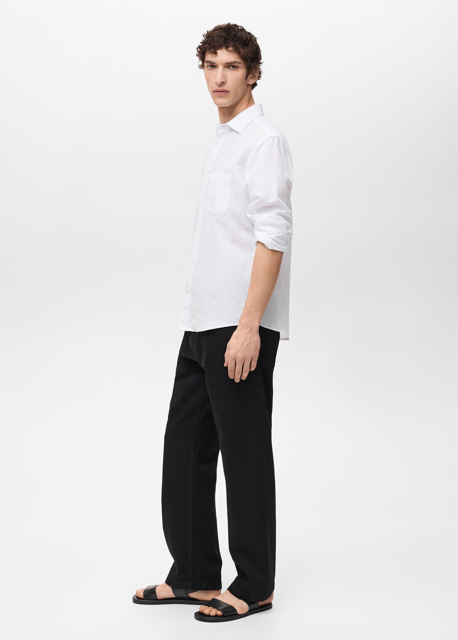 Pocket linen shirt - Details of the article 2