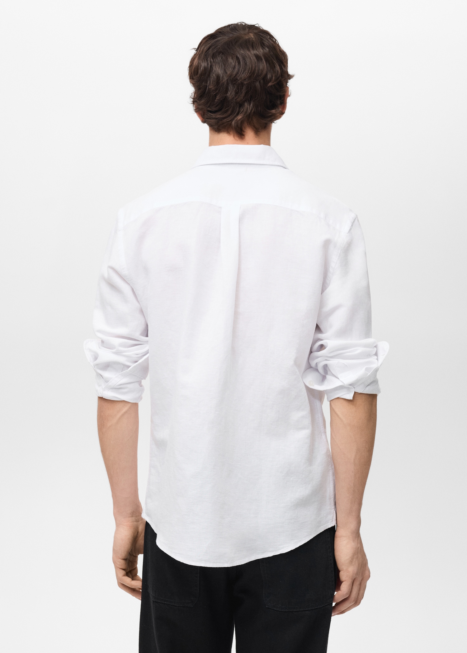 Classic fit linen shirt - Reverse of the article