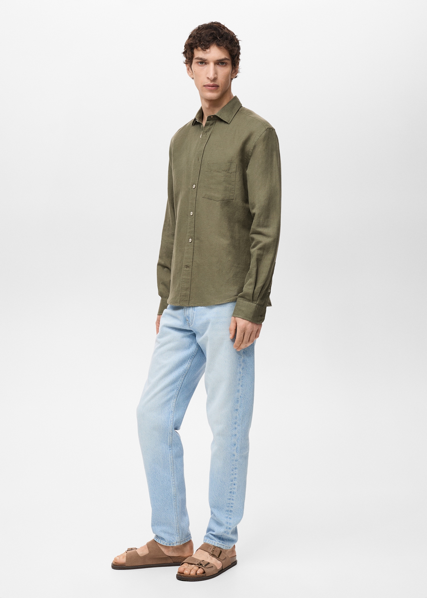 Pocket linen shirt - Details of the article 2