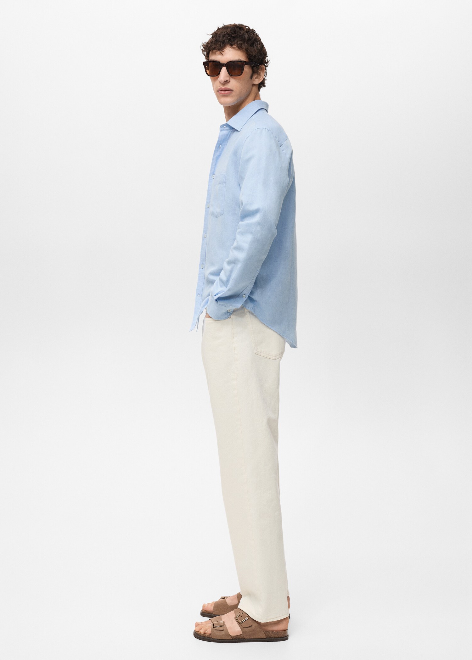 Pocket linen shirt - Details of the article 2