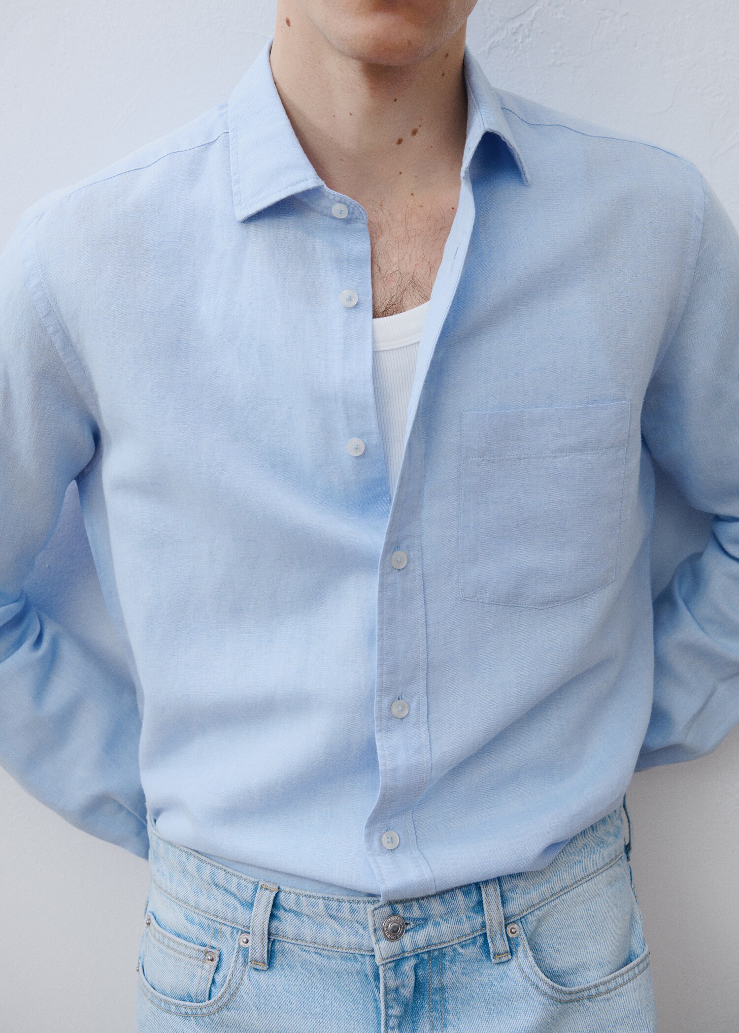 Pocket linen shirt - Details of the article 5