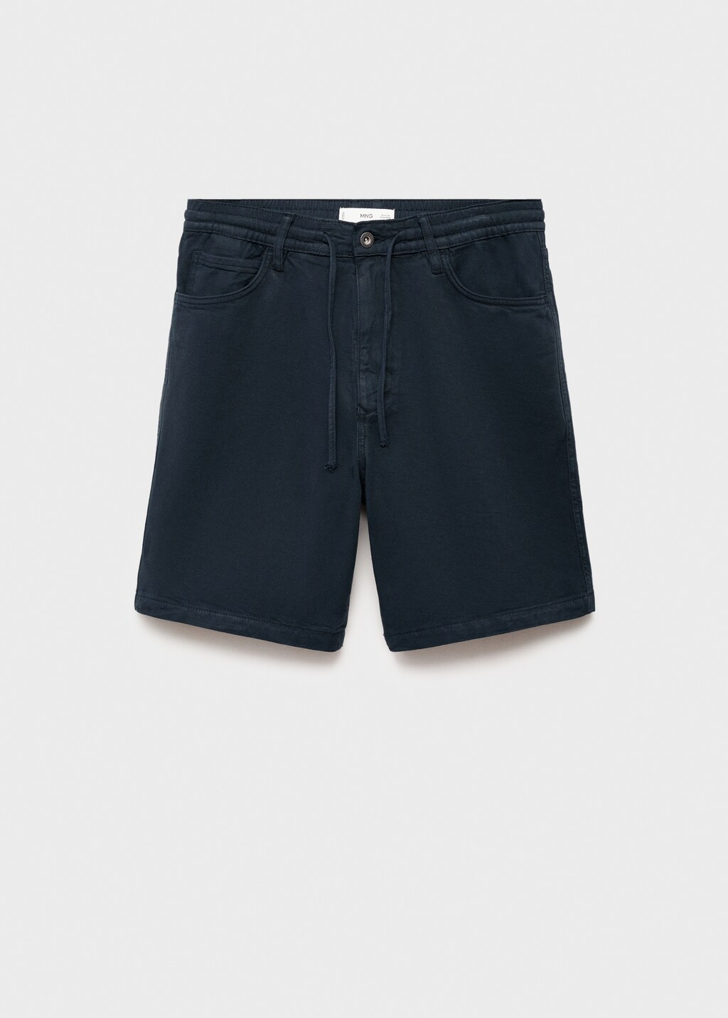 Denim bermuda shorts with drawstring - Men | MANGO USA