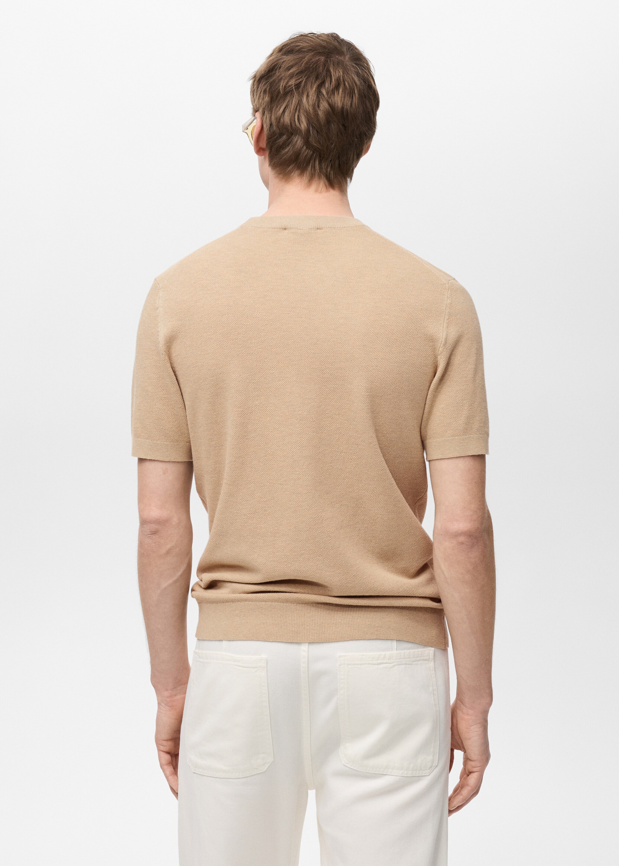 Cotton fine-knit t-shirt - Reverse of the article