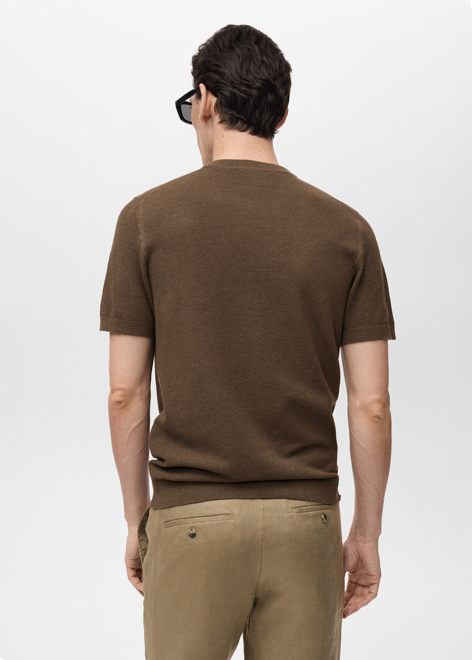 T-shirt de malha fina de algodão - Verso do artigo