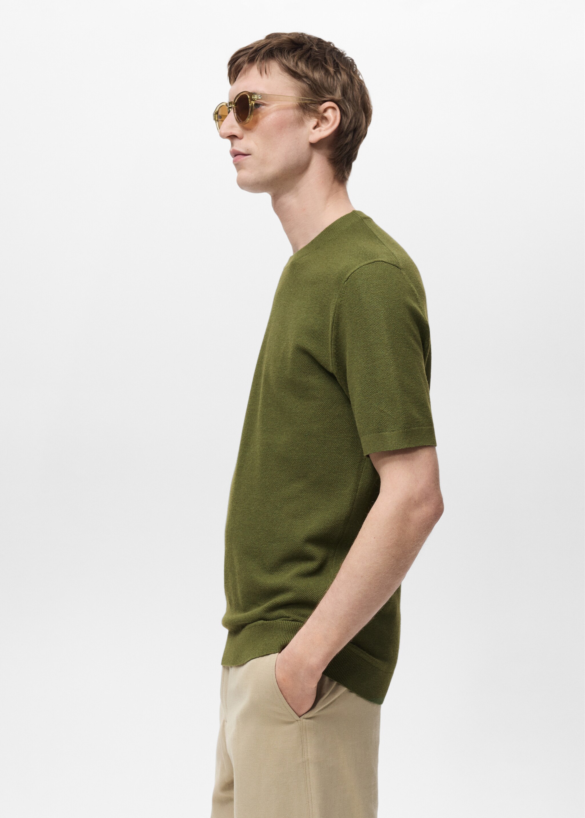 Cotton fine-knit t-shirt - Details of the article 2