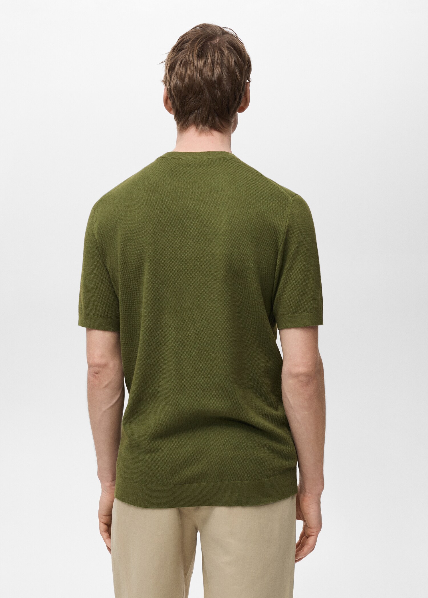 T-shirt de malha fina de algodão - Verso do artigo