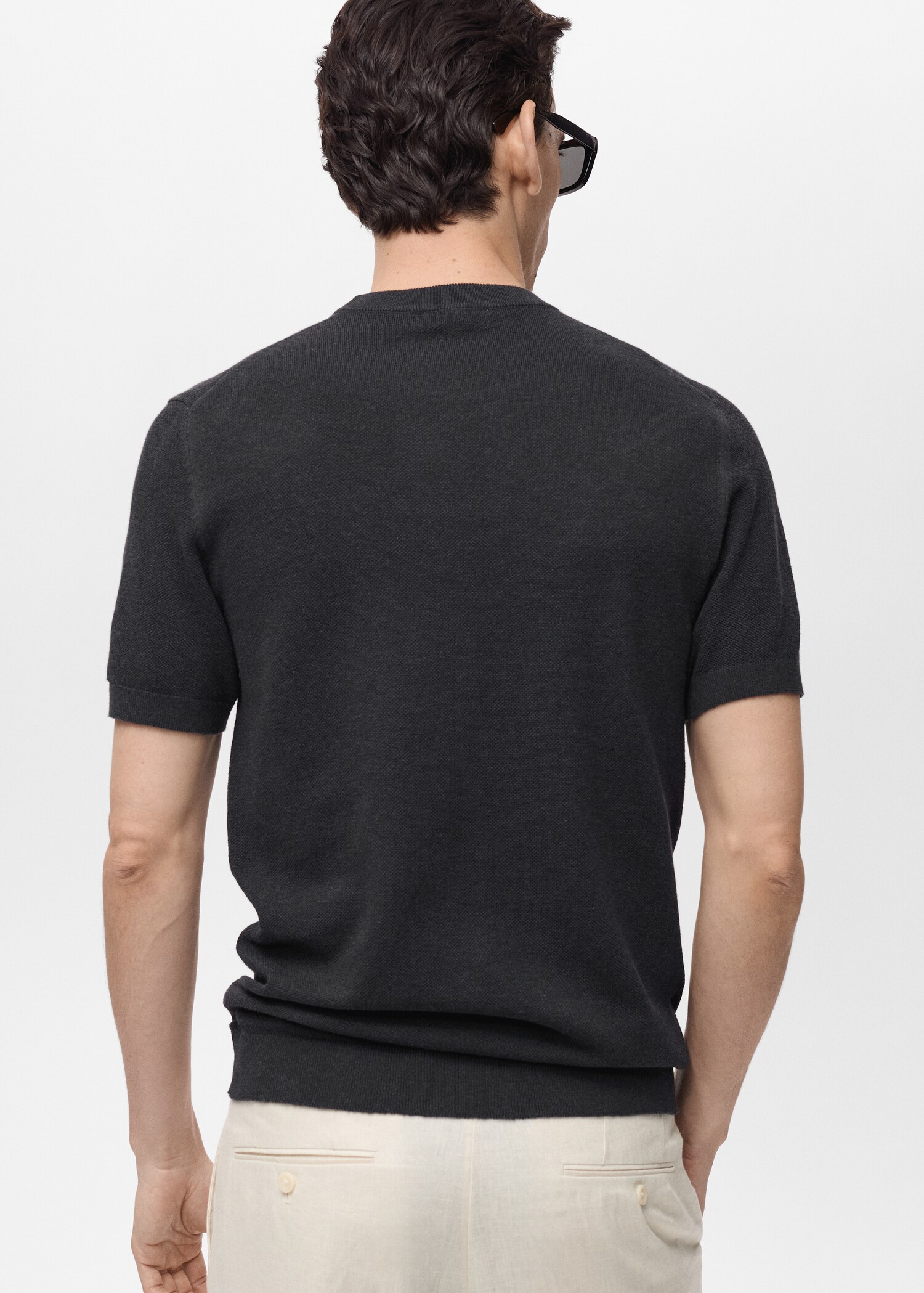 T-shirt de malha fina de algodão - Verso do artigo