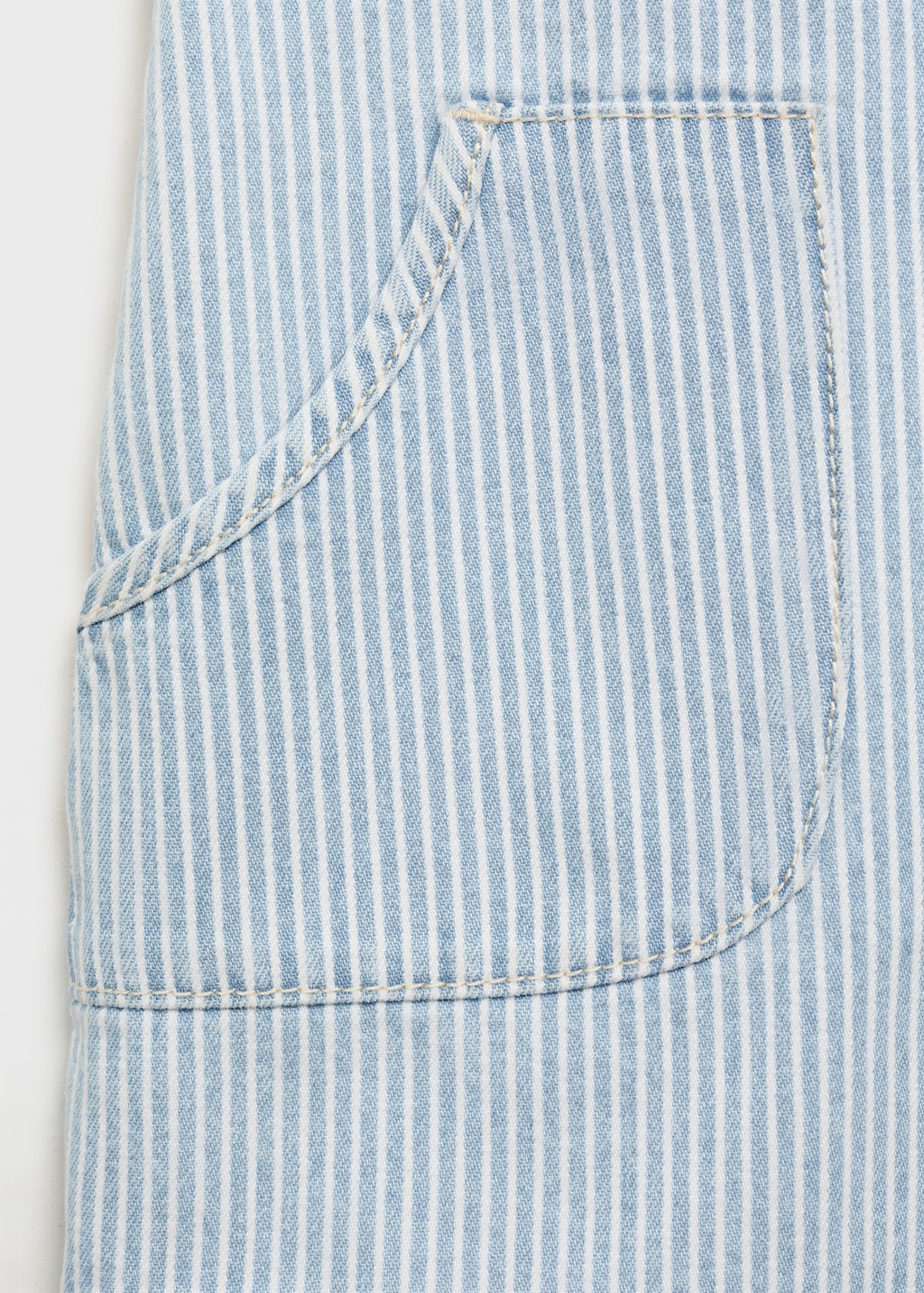 Striped denim pinafore