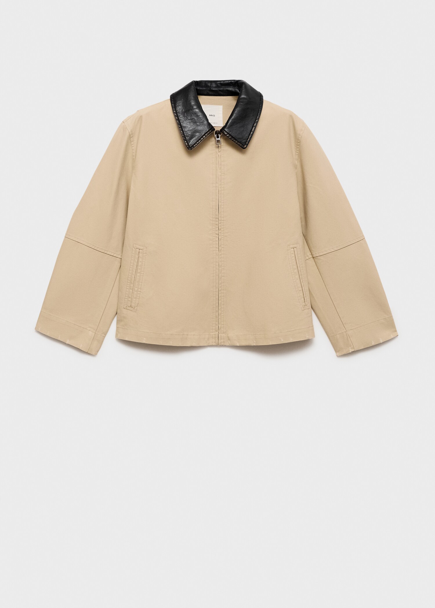 Cotton jacket with contrasting collar - Article without model