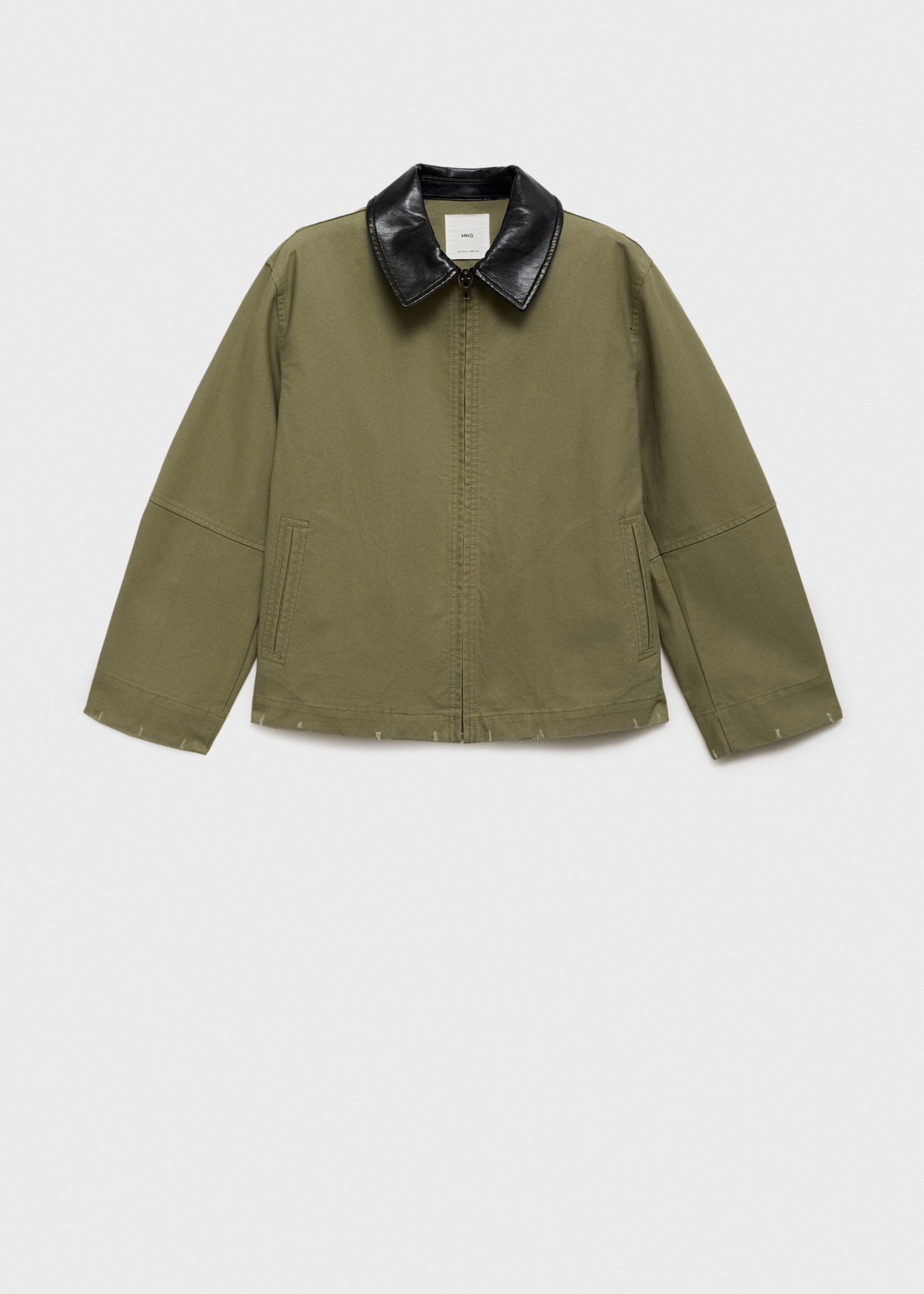 Veste en coton à col contrasté - Article sans modèle