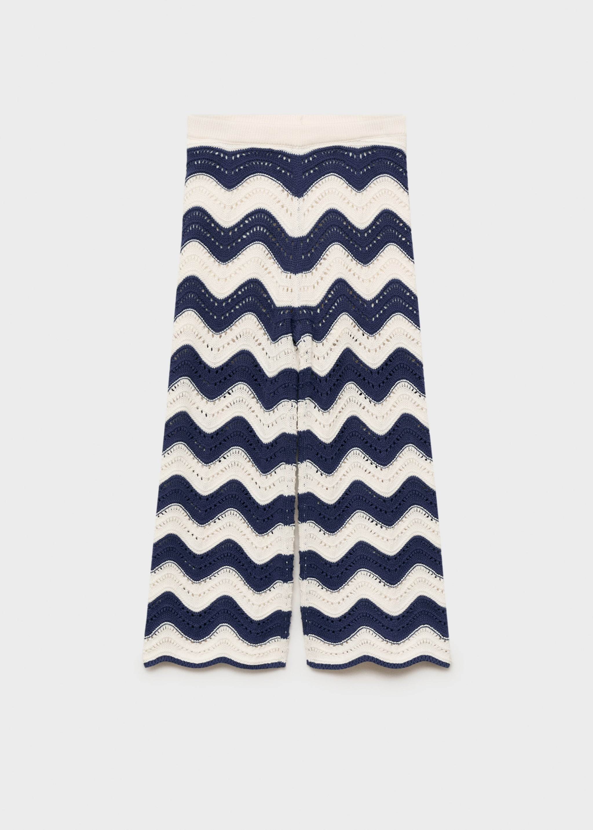Zigzag openwork knitted trousers - Article without model