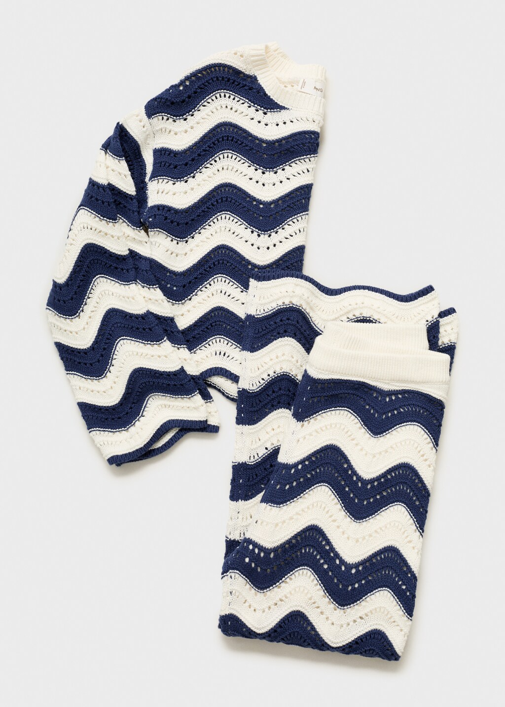 Zig-zag openwork knitted pants - Kids | MANGO USA