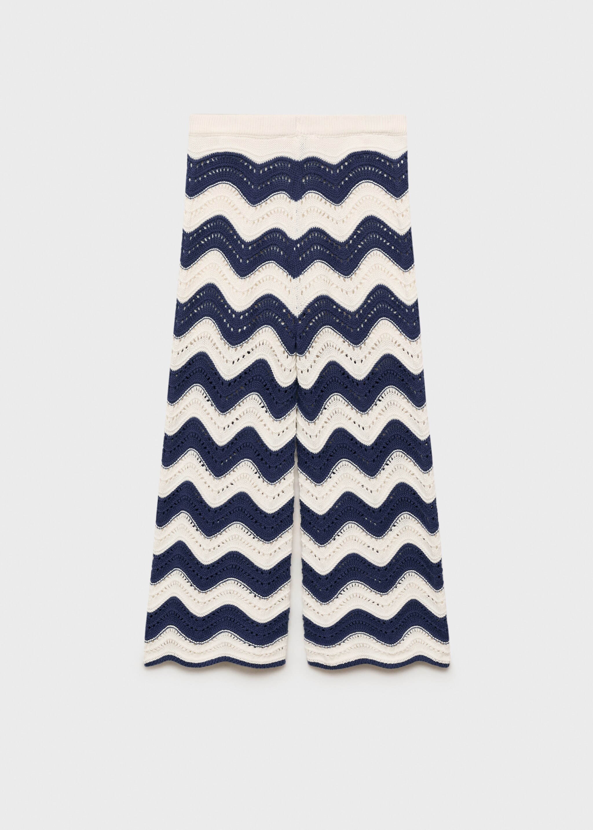 Zigzag openwork knitted trousers - Reverse of the article