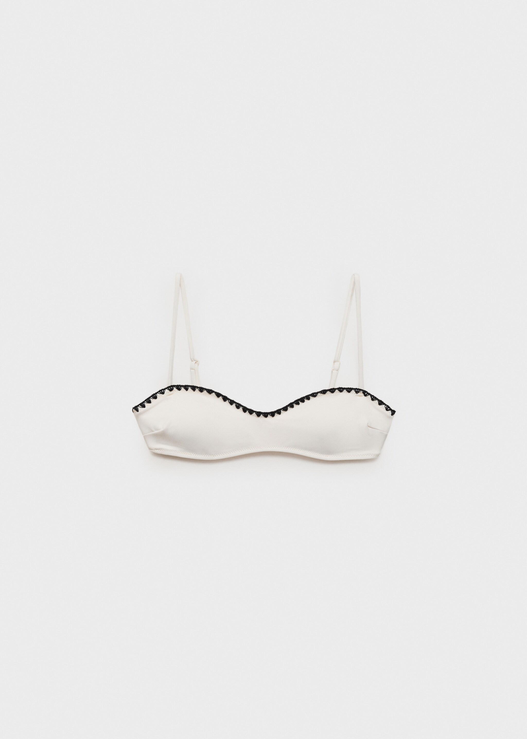 Top bikini bandeau ribetes contraste - Artículo sin modelo