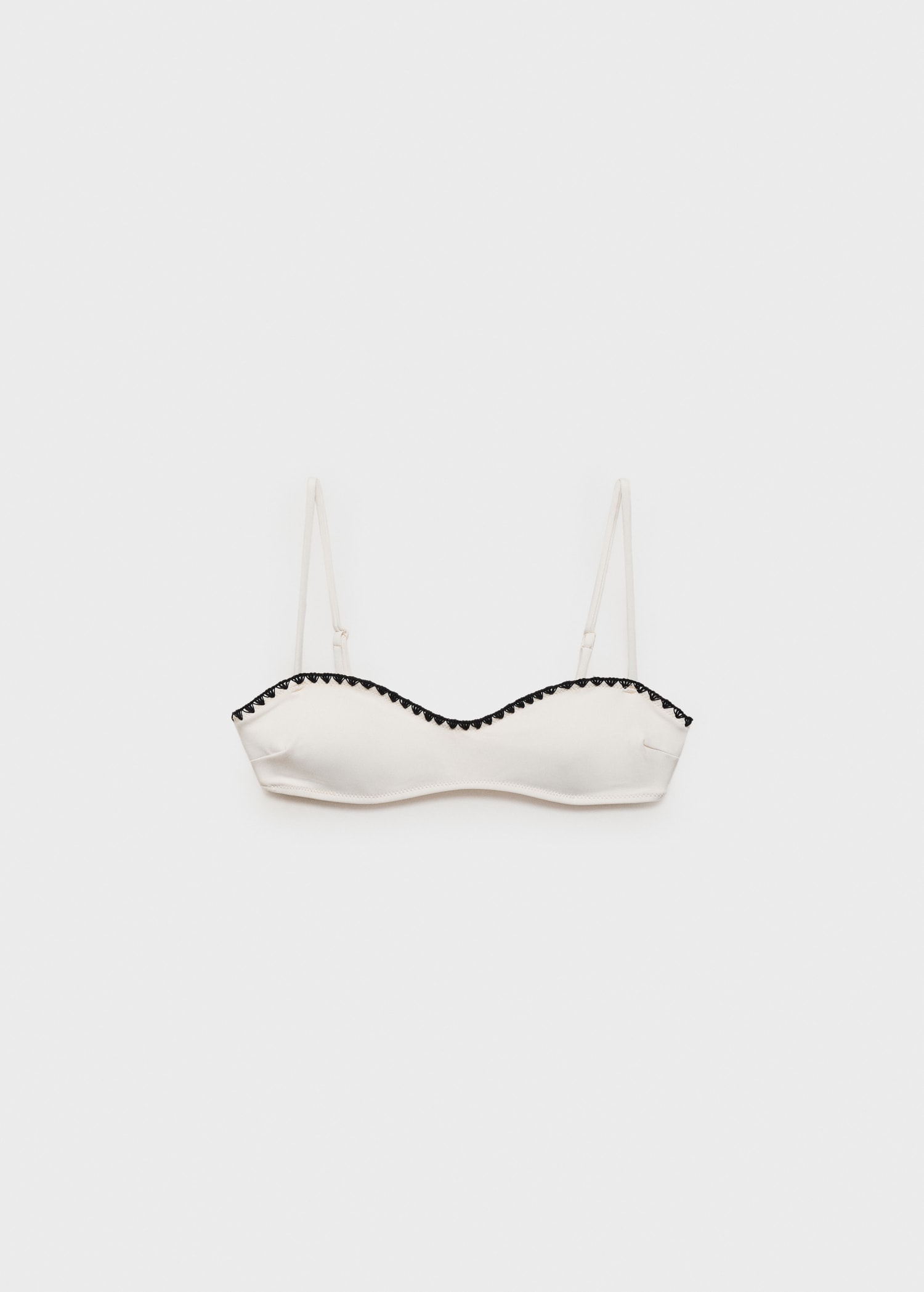 Top bikini bandeau ribetes contraste - Artículo sin modelo