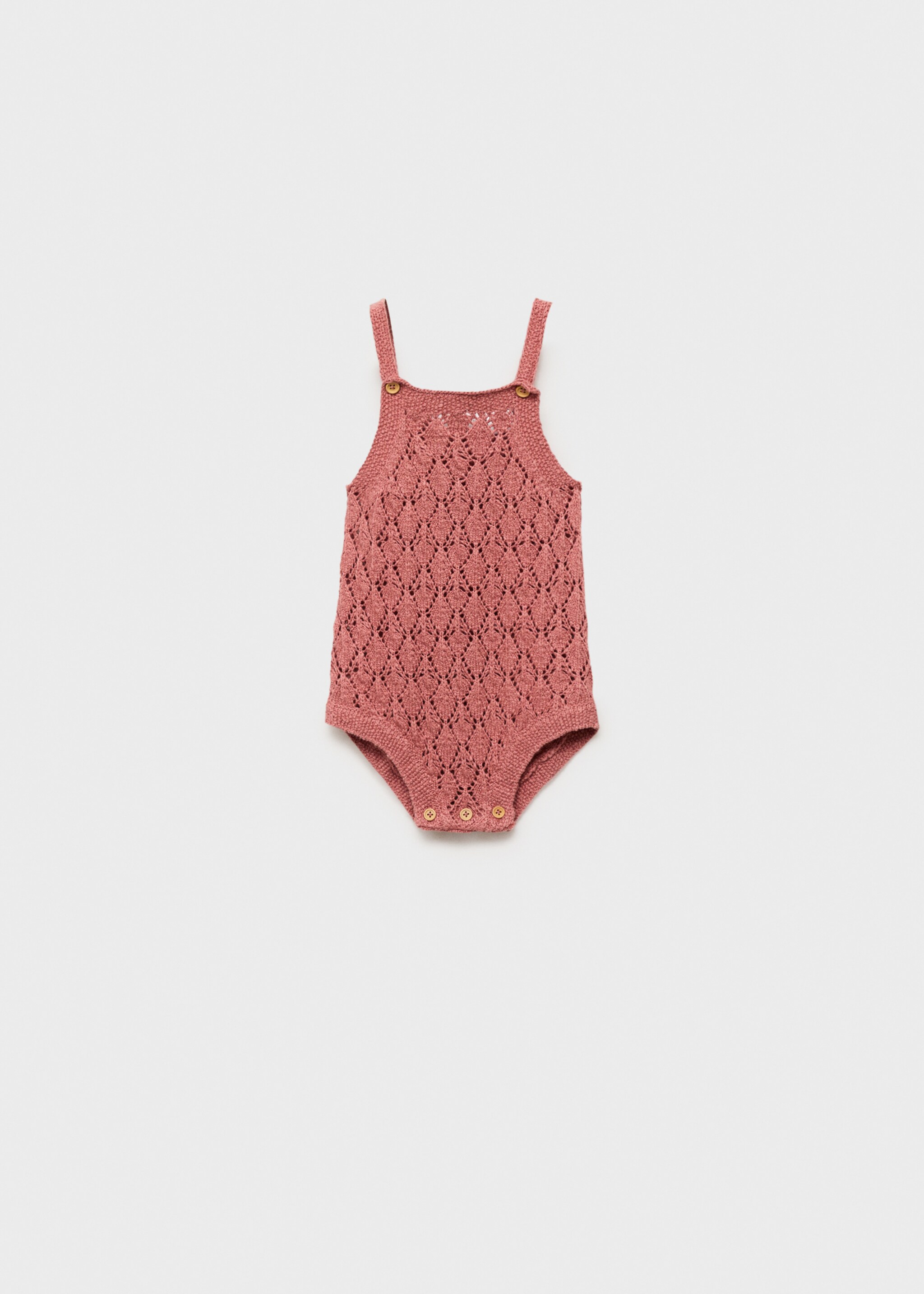 Cotton openwork knitted romper - Article without model