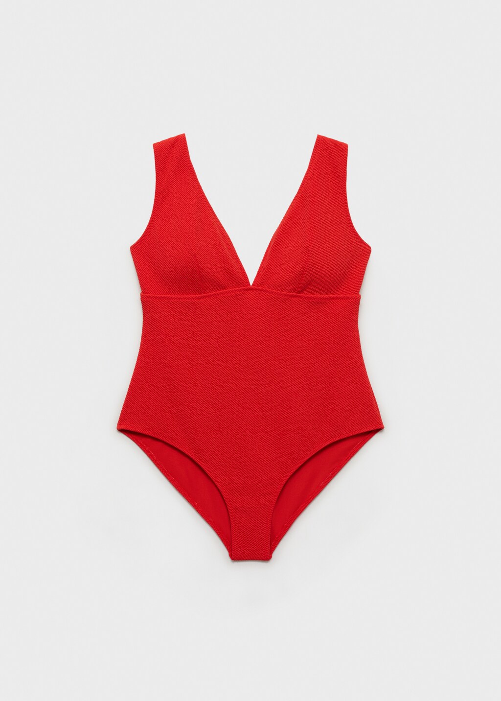 Ribbed V-neck swimsuit - Women | MANGO USA