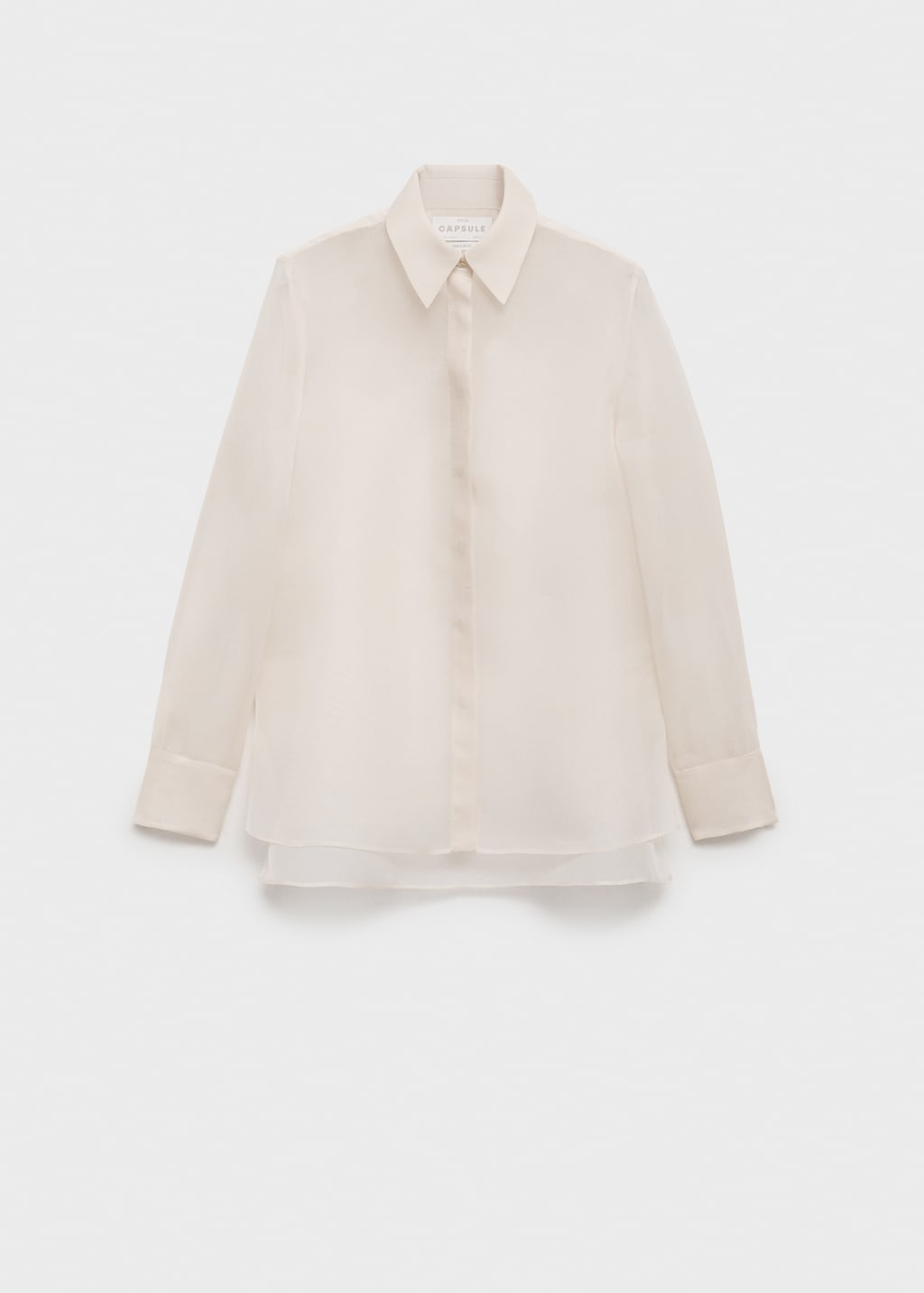 Mango Semi-transparent silk organza shirt