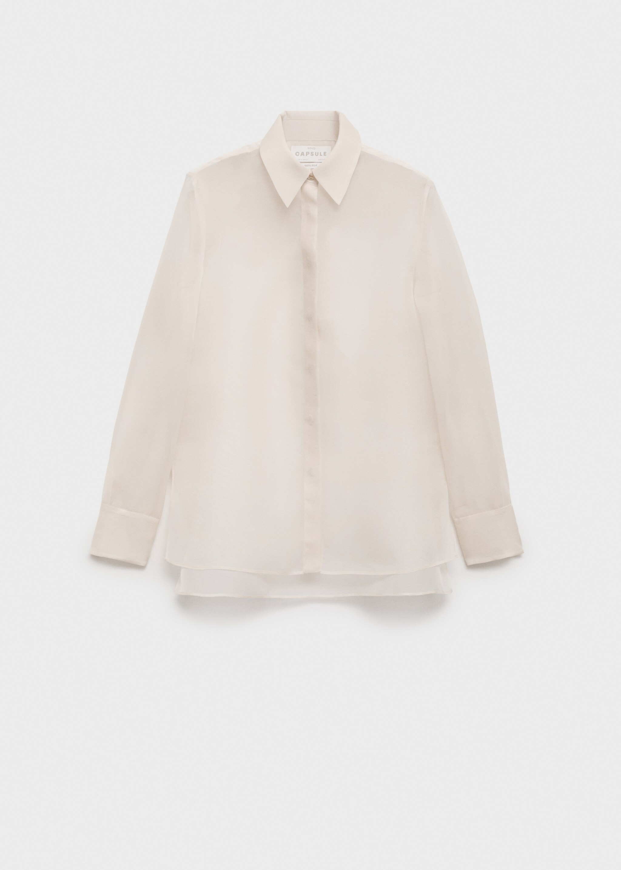 Chemise organza et soie semi-transparente - Article sans modèle