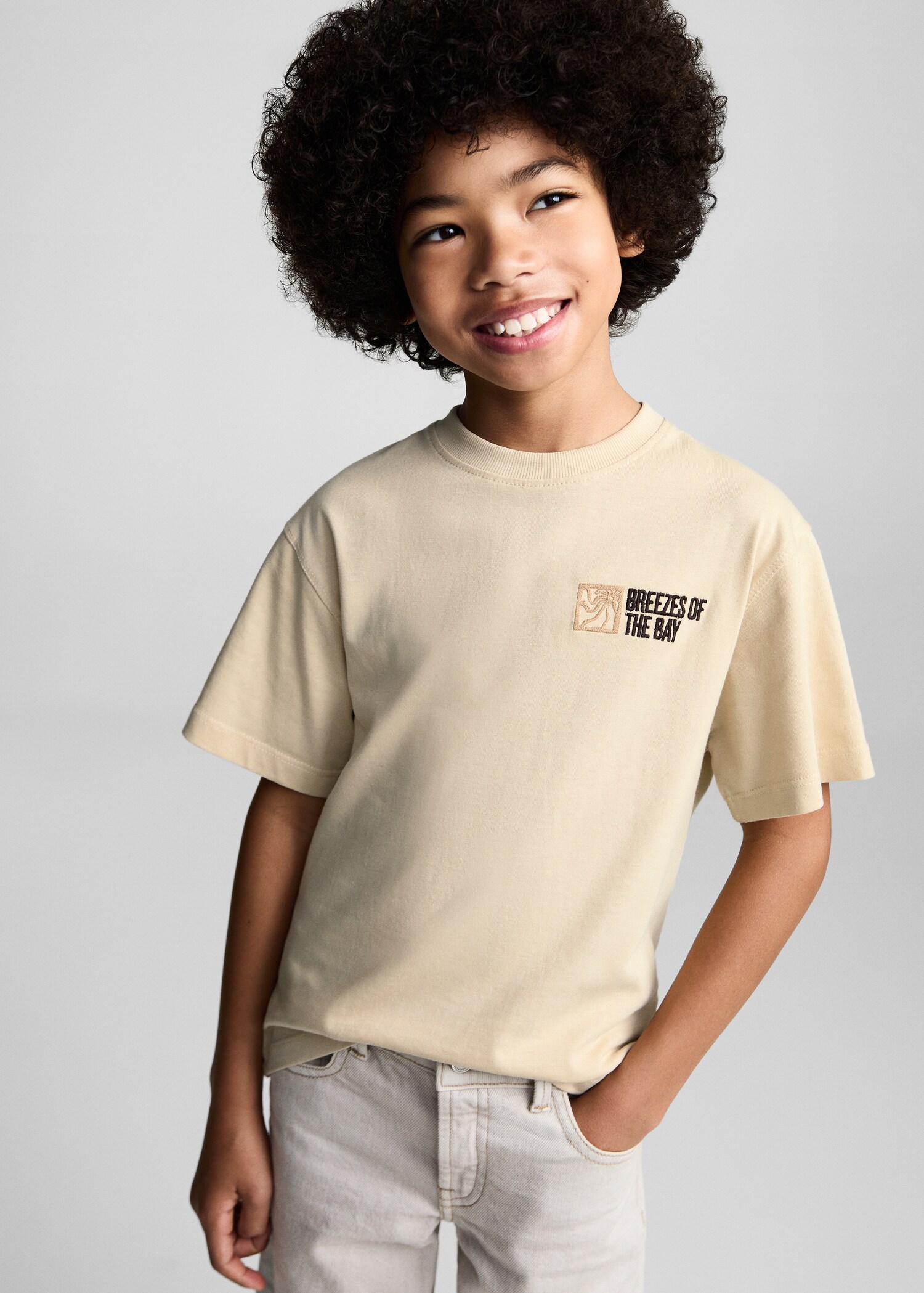 Printed cotton-blend t-shirt - Medium plane
