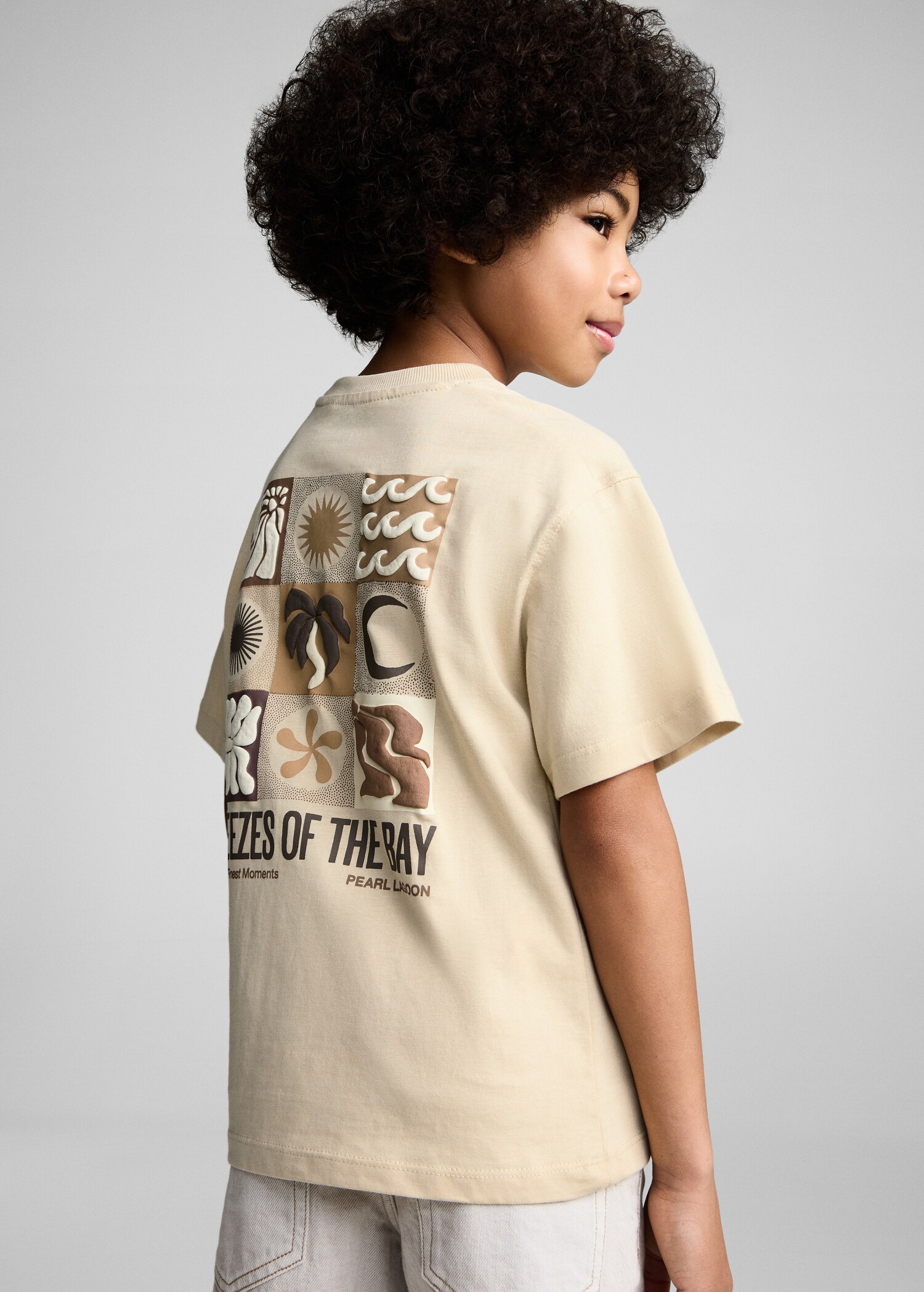 Printed cotton-blend t-shirt - Reverse of the article