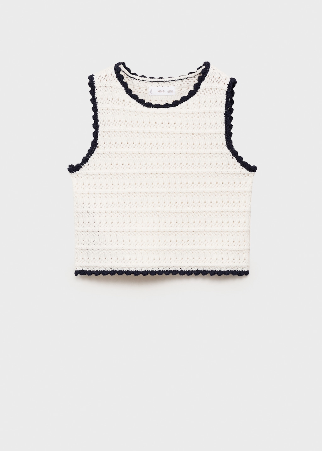 トップス waiwai Contrast cropped knit tops LONG SLEEVE CROPPED KNIT TOP – RTA