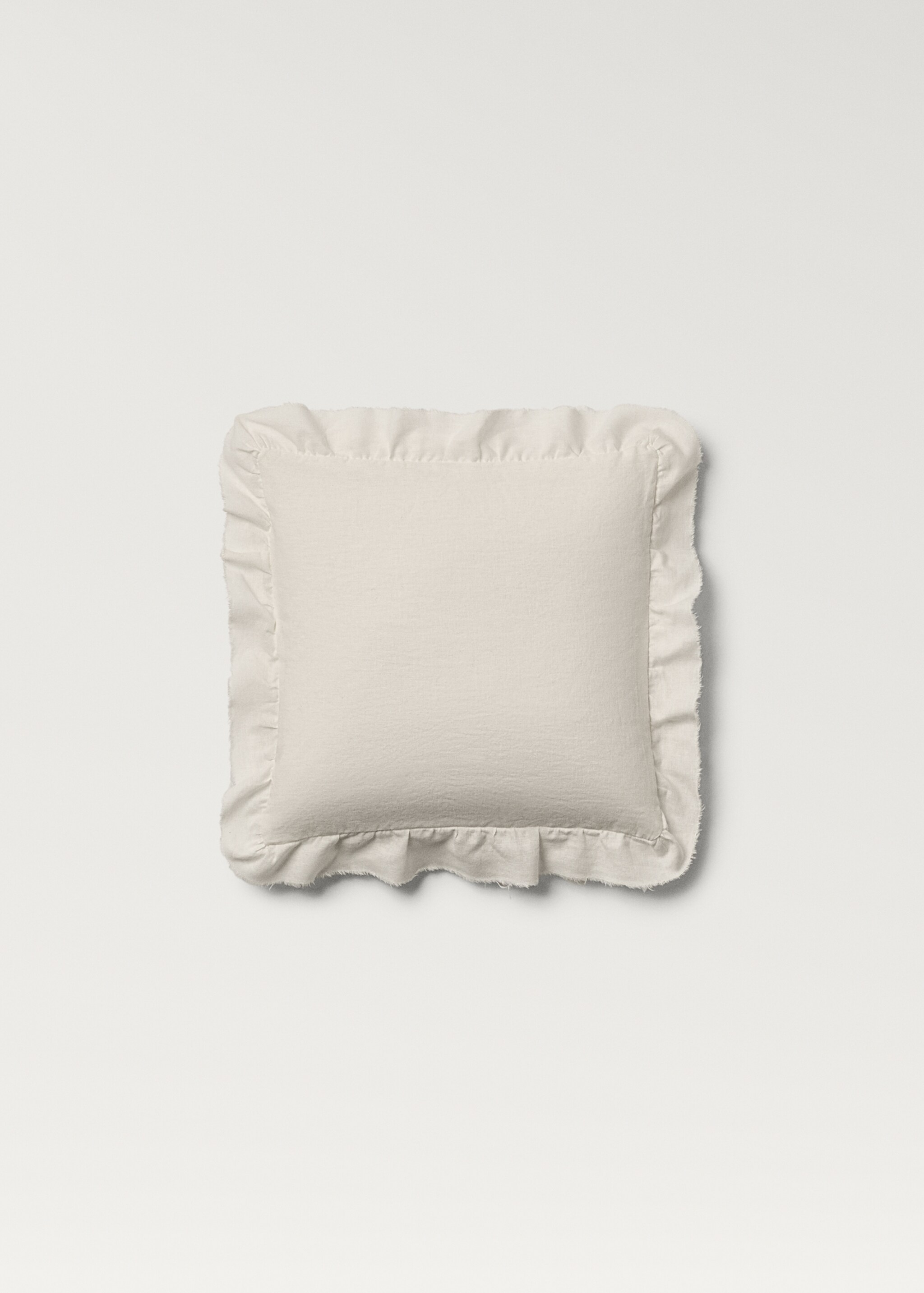 Coussin enfant lin et coton à volants 30x30 cm - Article sans modèle