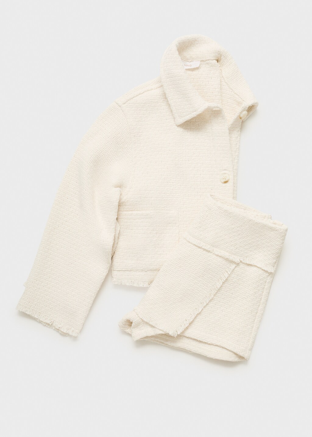 Cropped textured jacket - Kids | MANGO USA