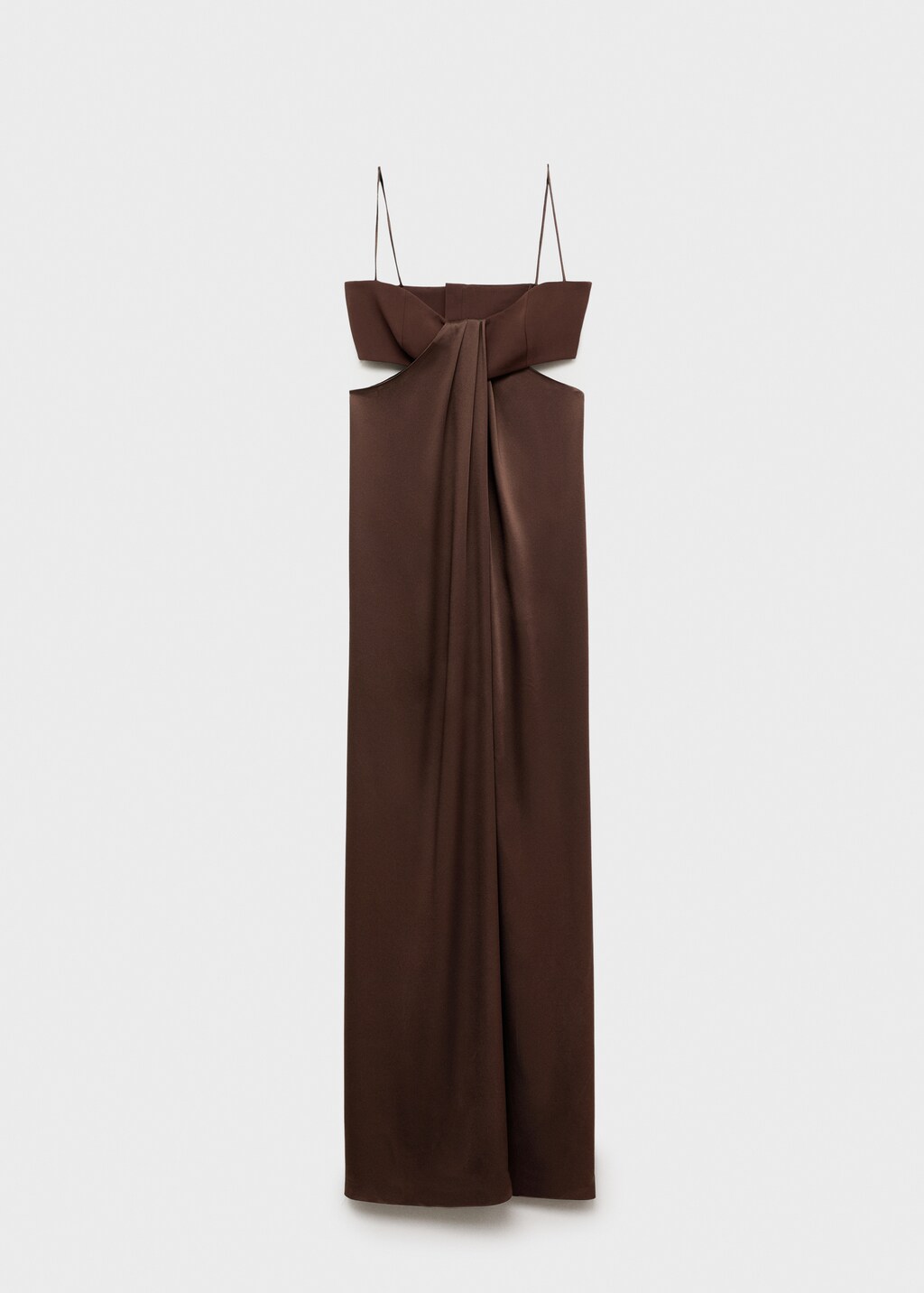 Satin dress with side slits