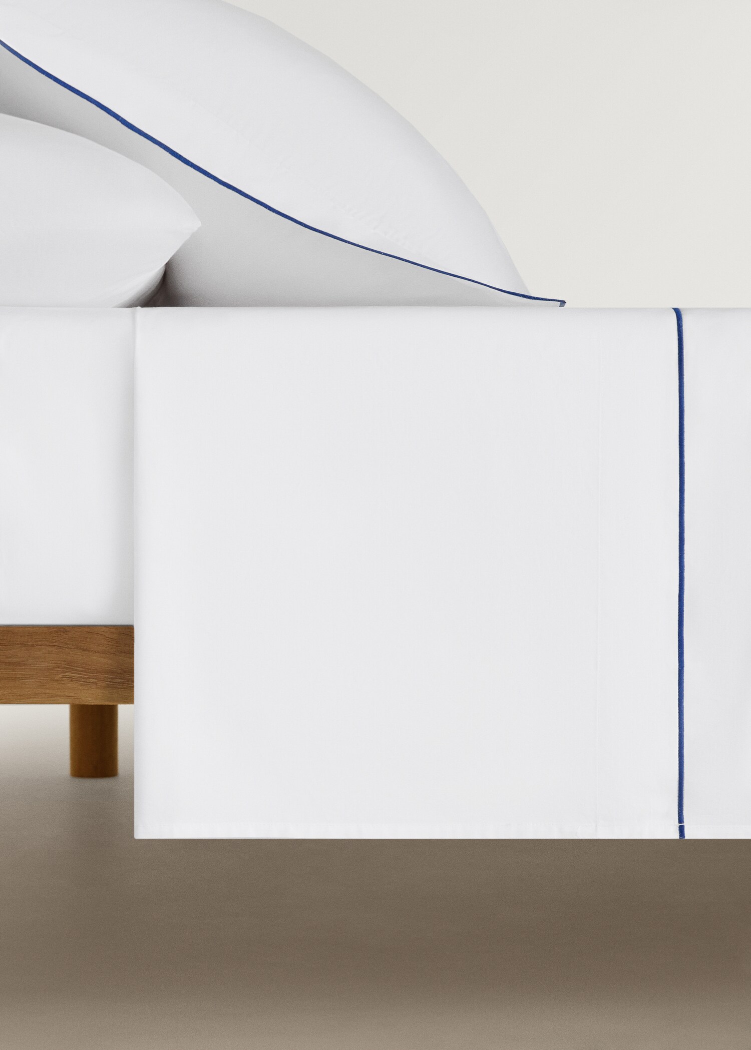 Bettlaken Baumwolle Perkal Overlock Kontrast Bett 90 cm - Artikel ohne Model