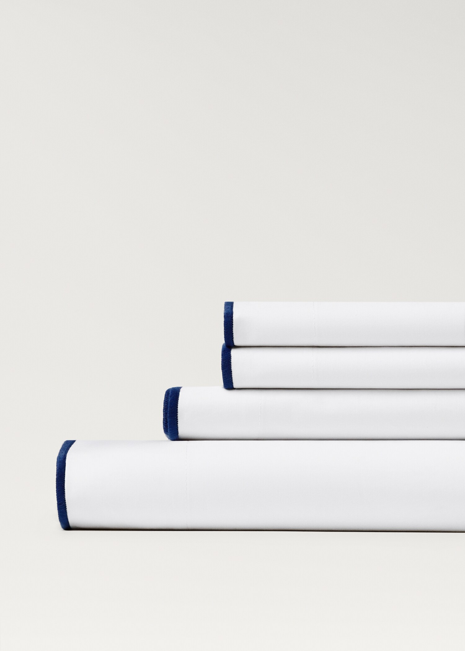 Bettlaken Baumwolle Perkal Overlock Kontrast Bett 90 cm - Detail des Artikels 3