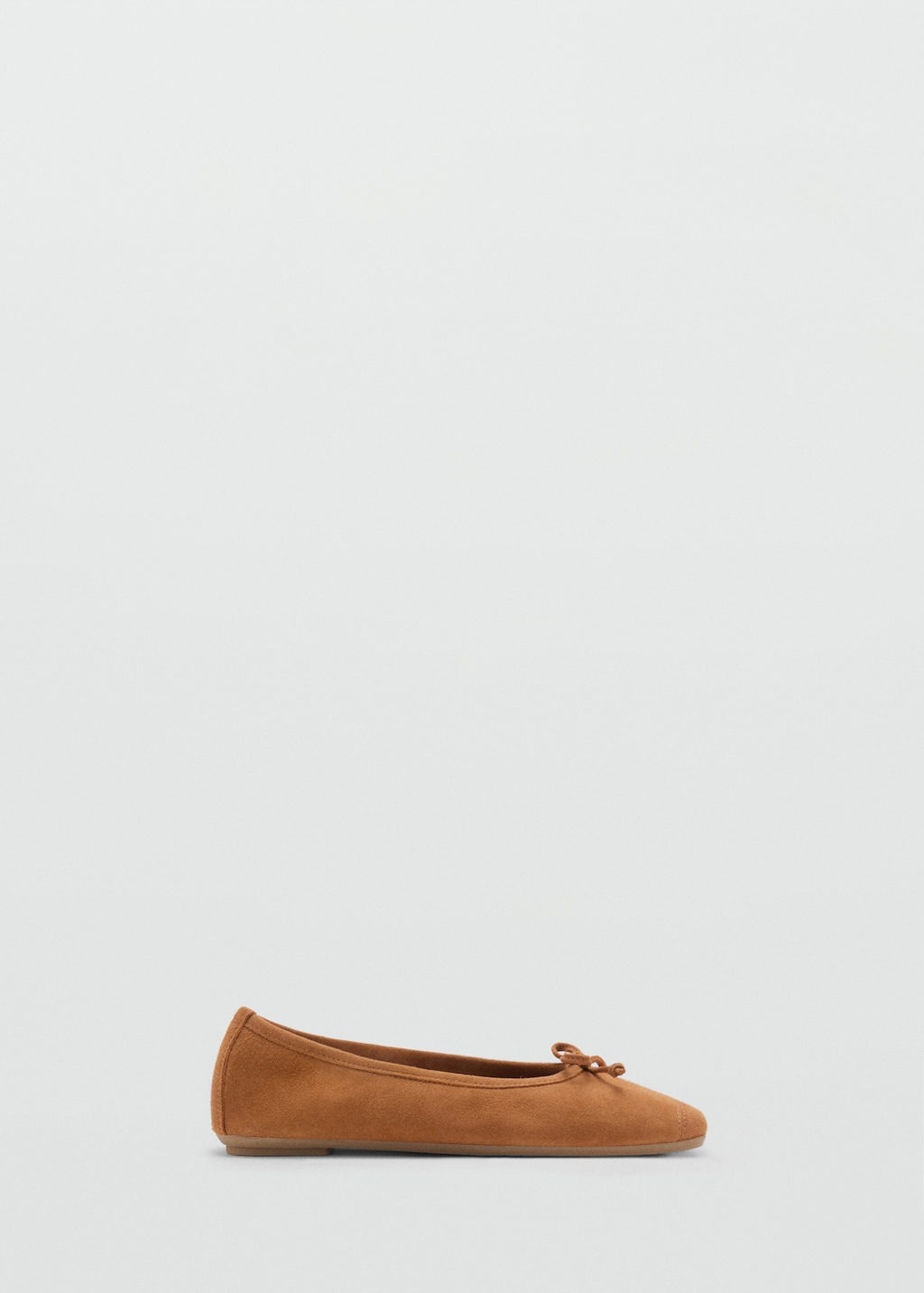 Bow suede ballerina