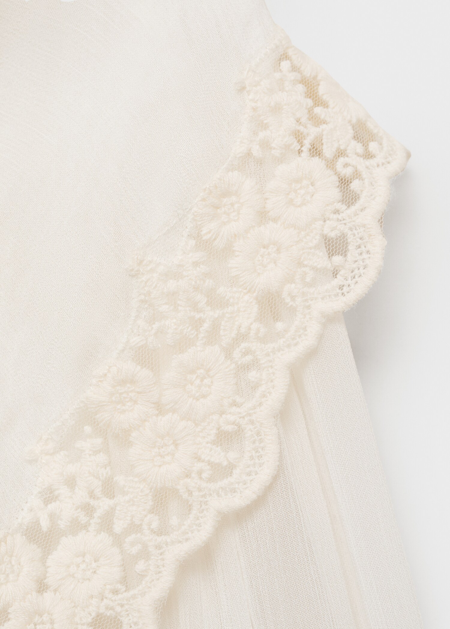 Rüschenbluse mit Details aus Spitze - Detail des Artikels 0