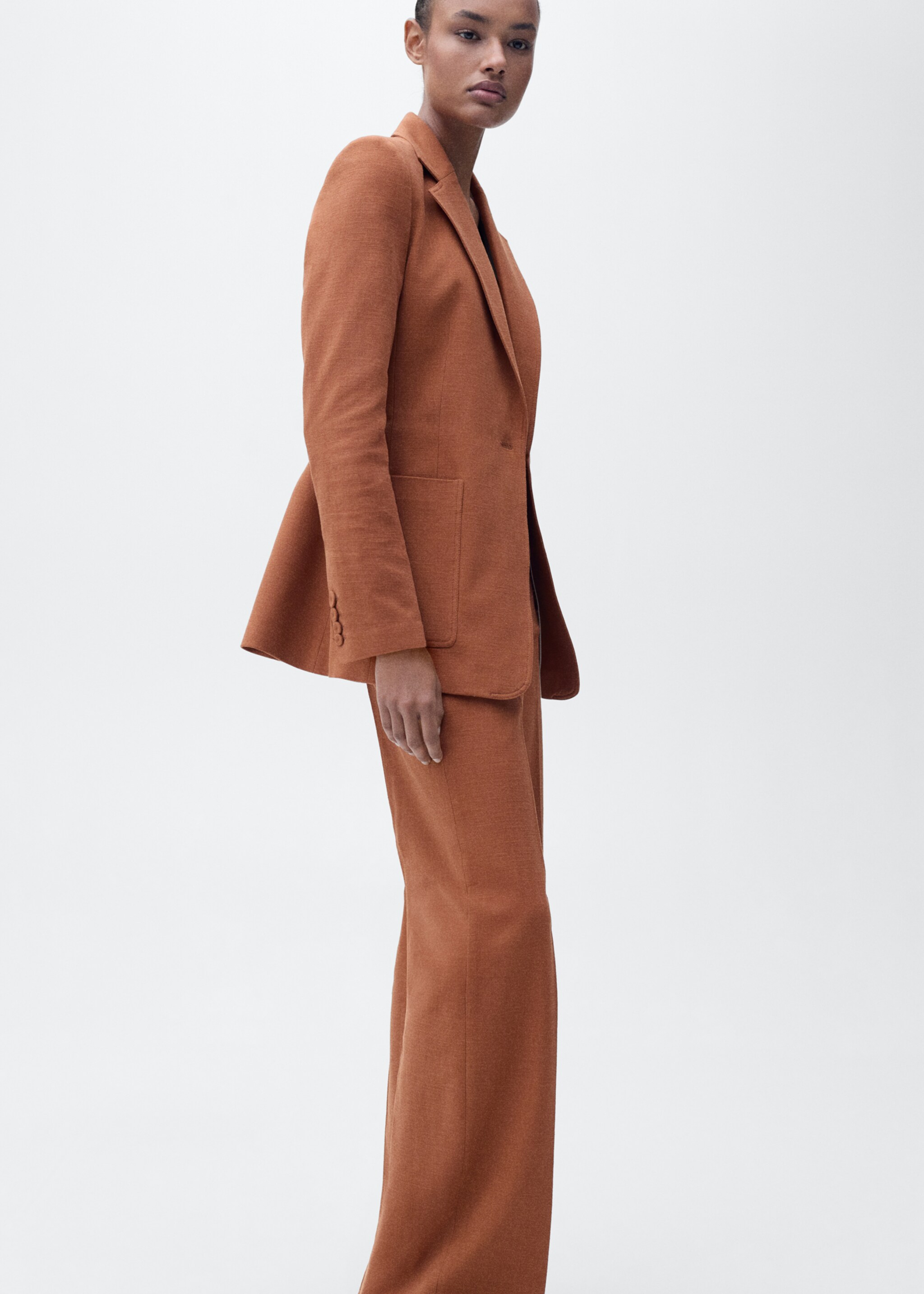 Cotton and linen-blend suit trousers - Details of the article 6