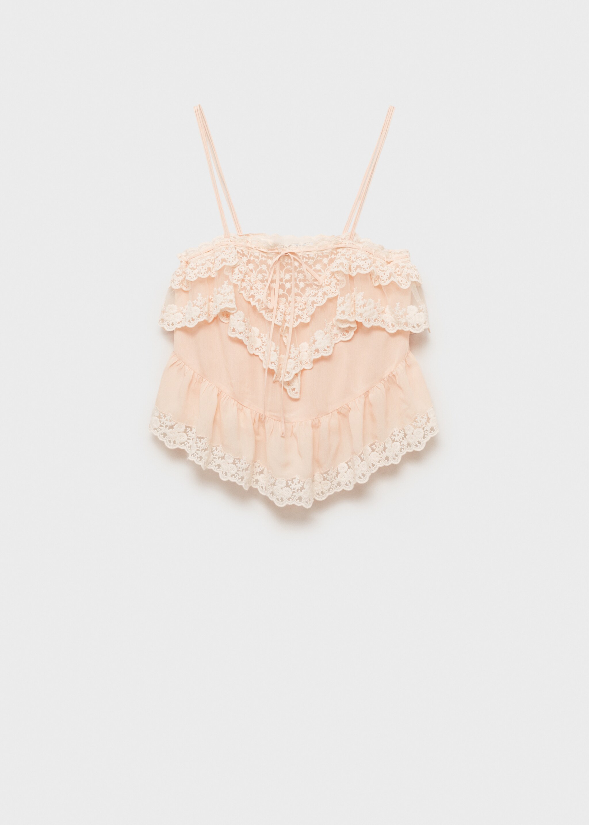 Ruffle top with lace detail - Article without model