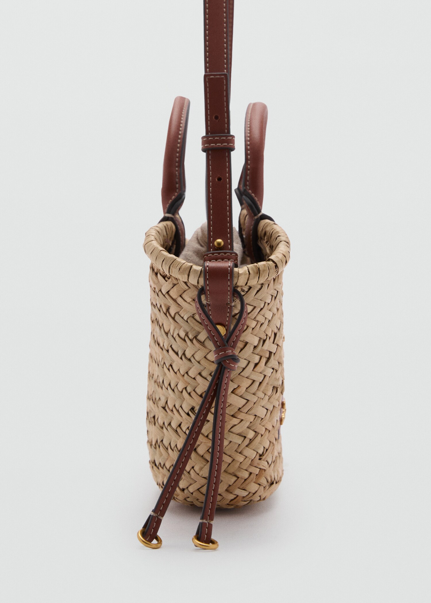 Small double-handle natural fiber basket - Details of the article 1