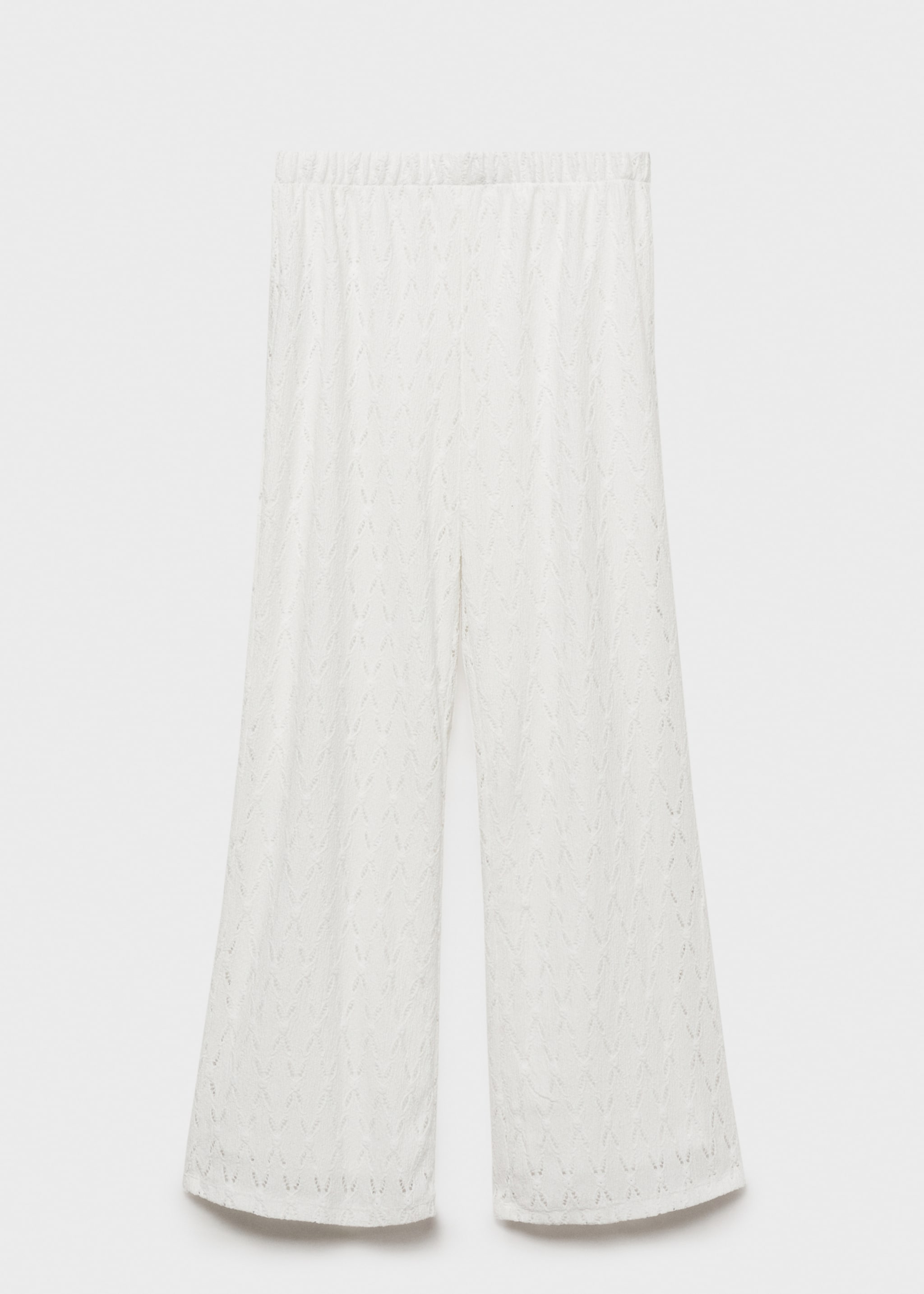 Swiss-embroidered trousers - Article without model