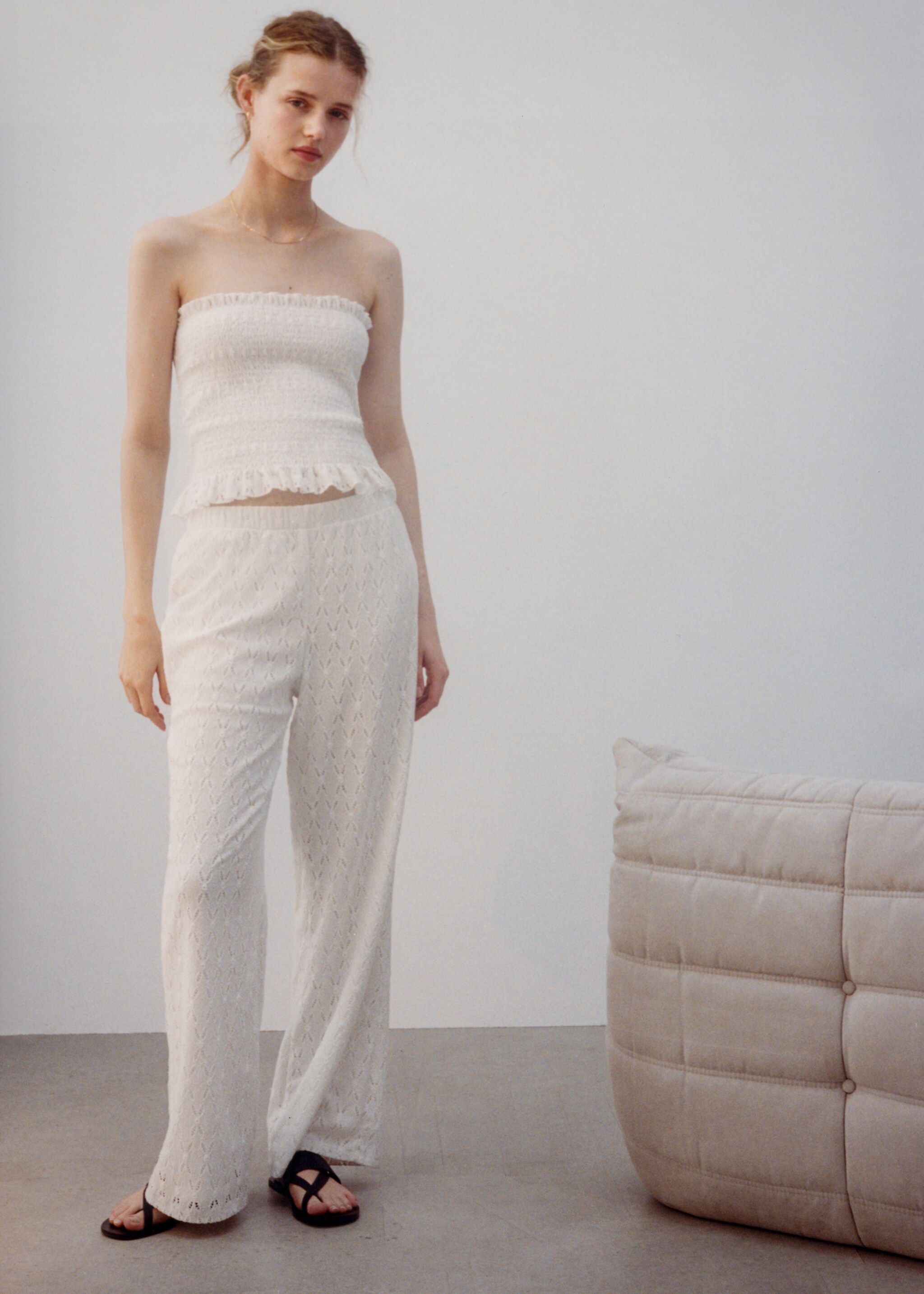Swiss-embroidered trousers - Details of the article 5