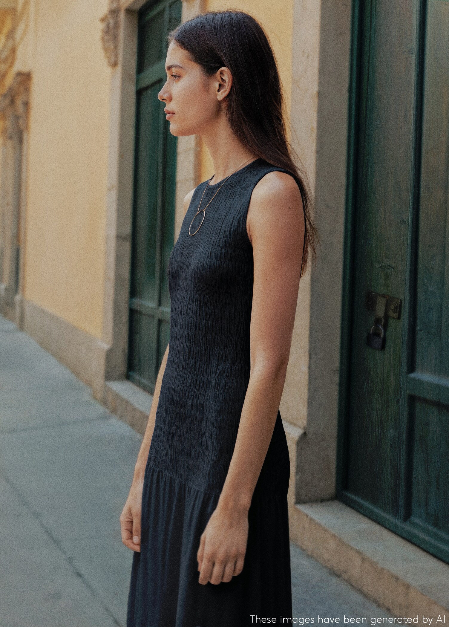 Vestido largo detalle fruncido - Detalle del artículo 5
