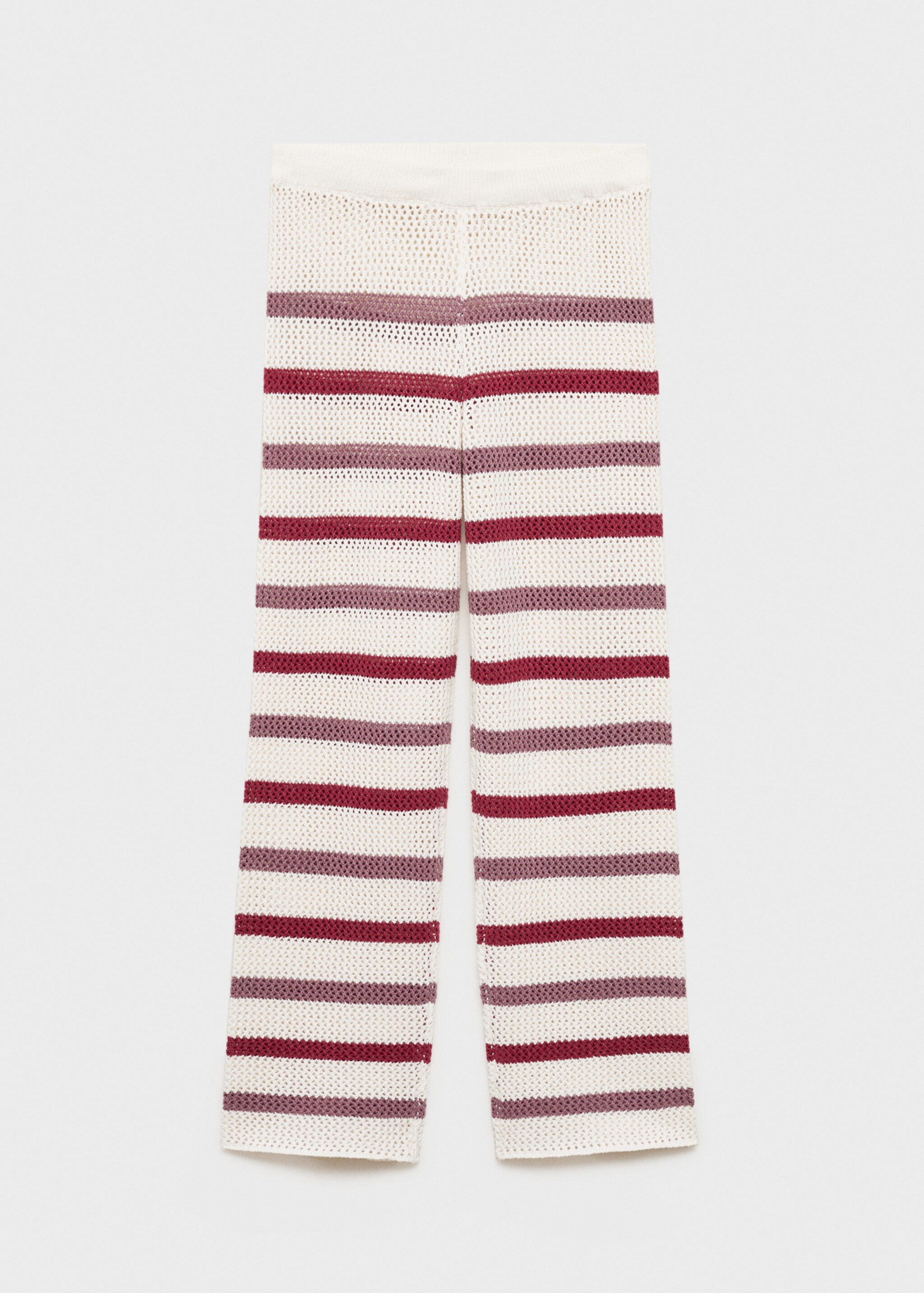 Pantalon en maille ajourée à rayures - Article sans modèle