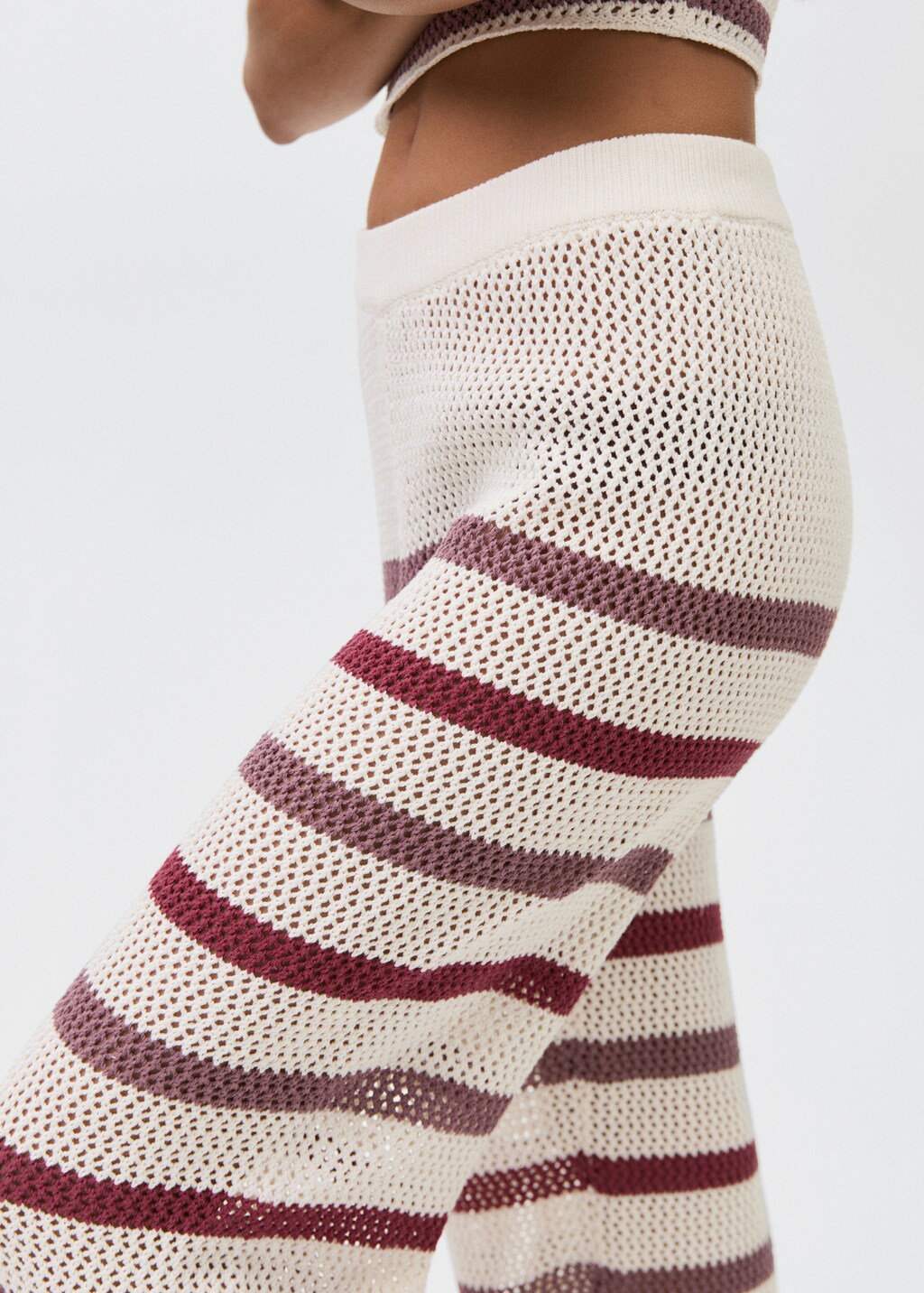Knit pants with stripes - Teen | MANGO USA