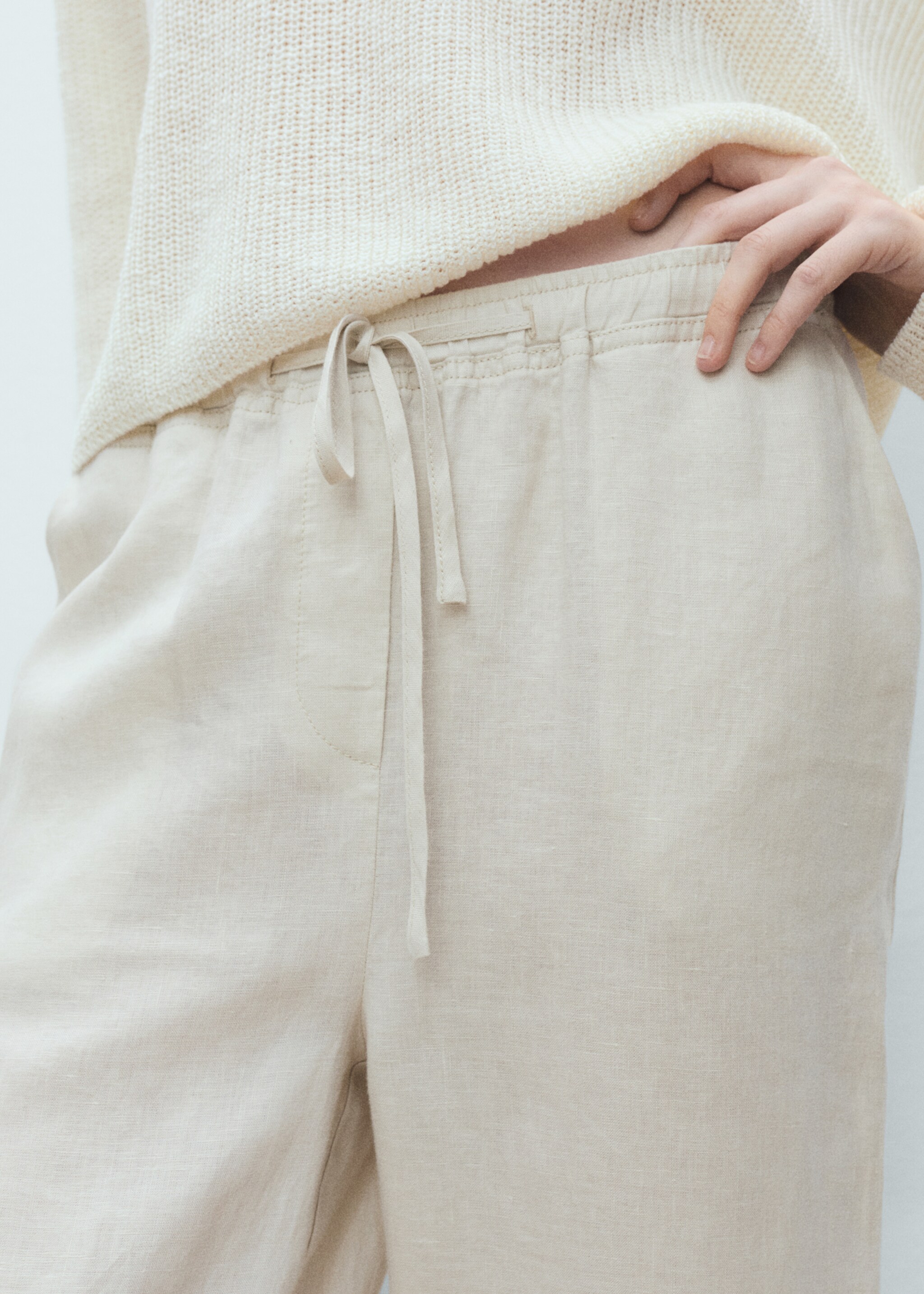 Pantalón recto lino - Detalle del artículo 6