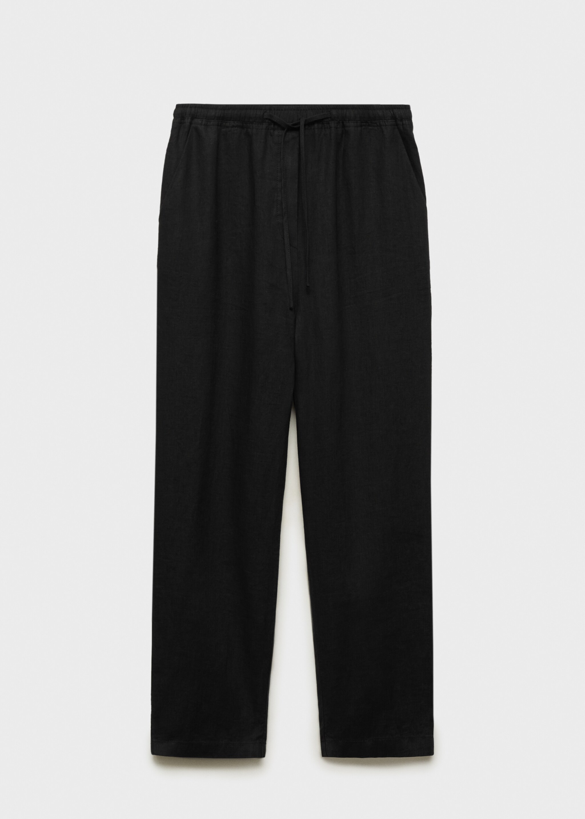 Straight linen-blend trousers - Товар без моделі
