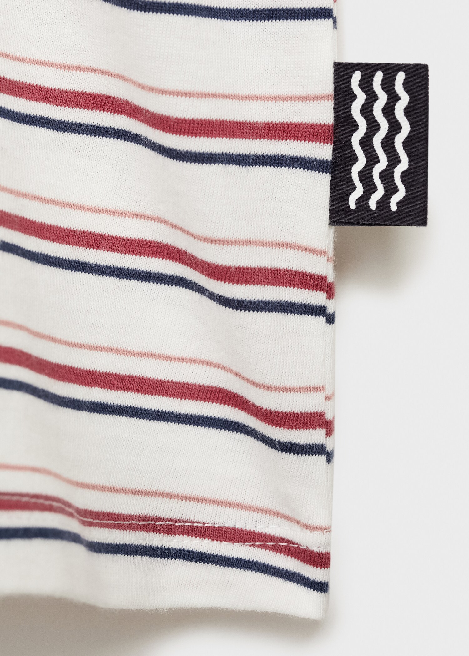 T-shirt coton à rayures - Détail de l'article 0