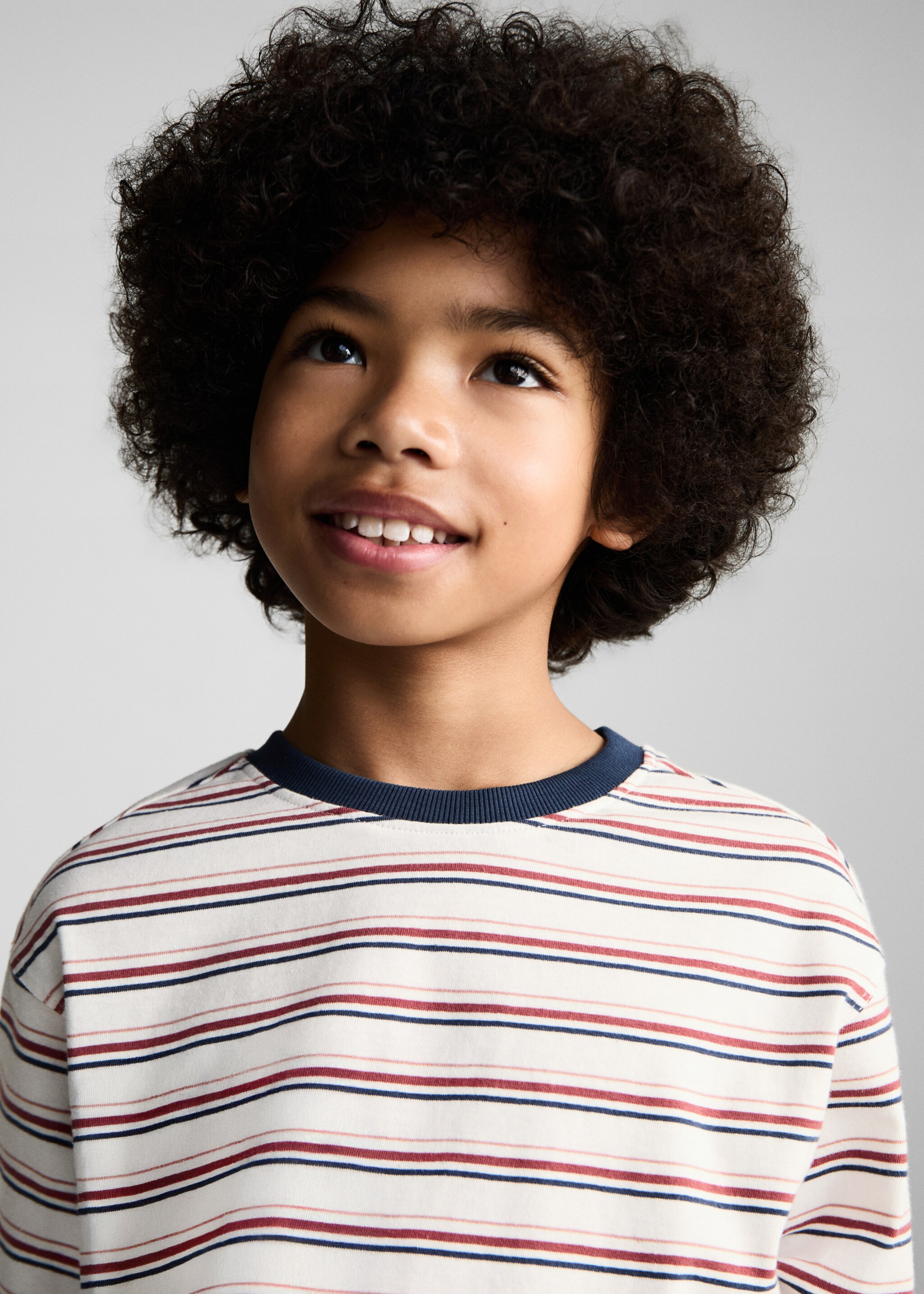Striped cotton T-shirt - Details of the article 1