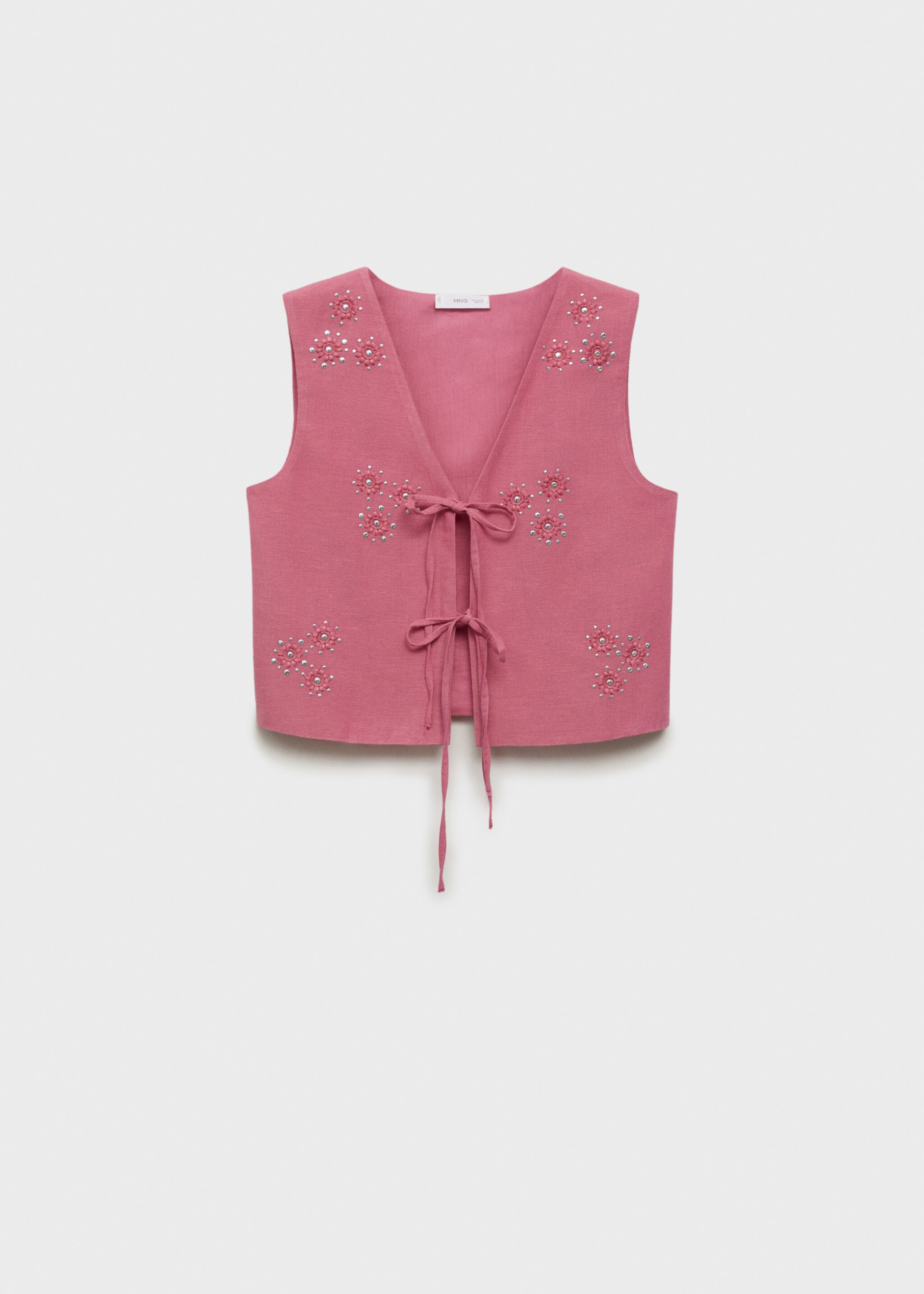 Embroidered waistcoat with bows - Article without model