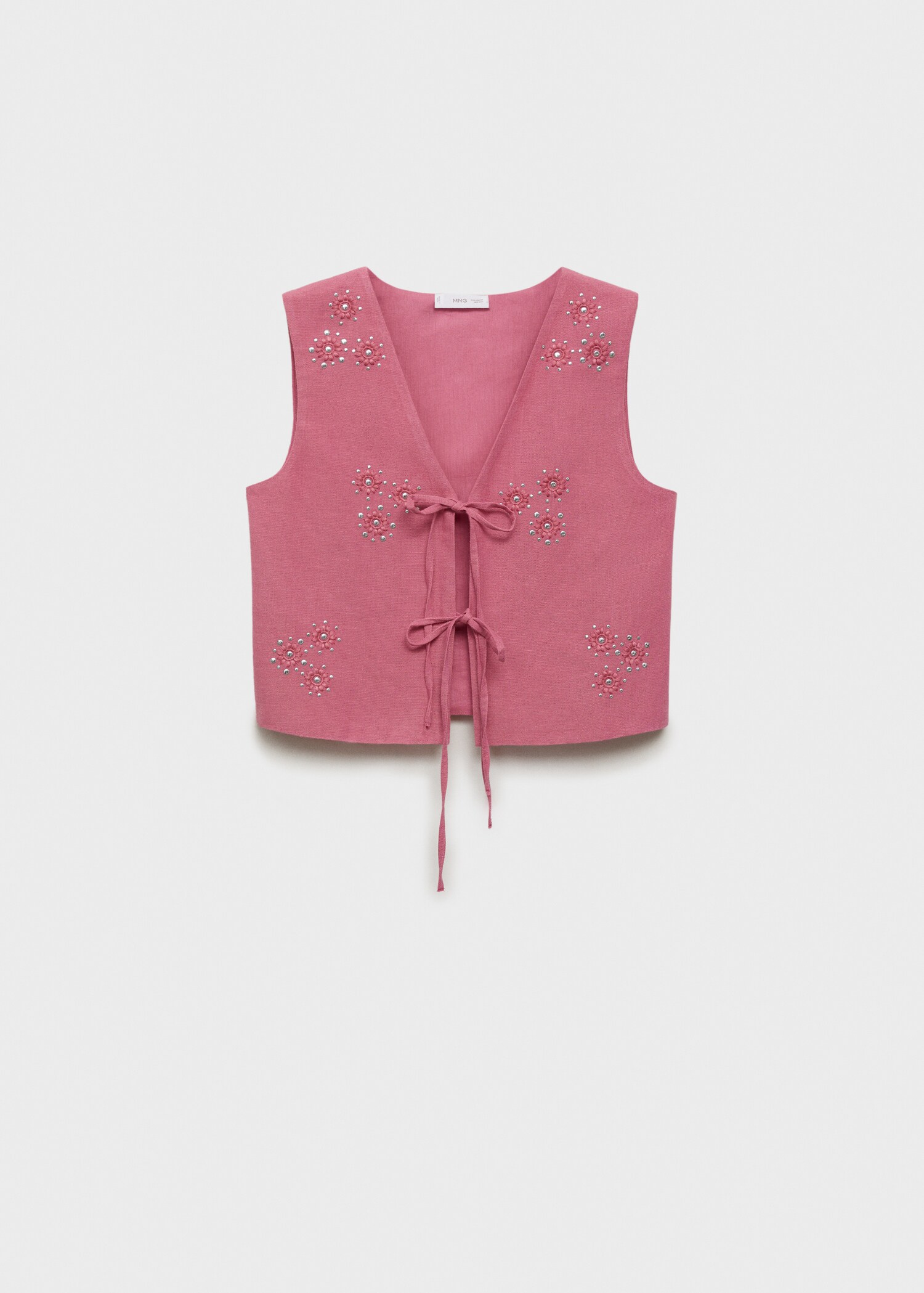 Embroidered waistcoat with bows - Article without model