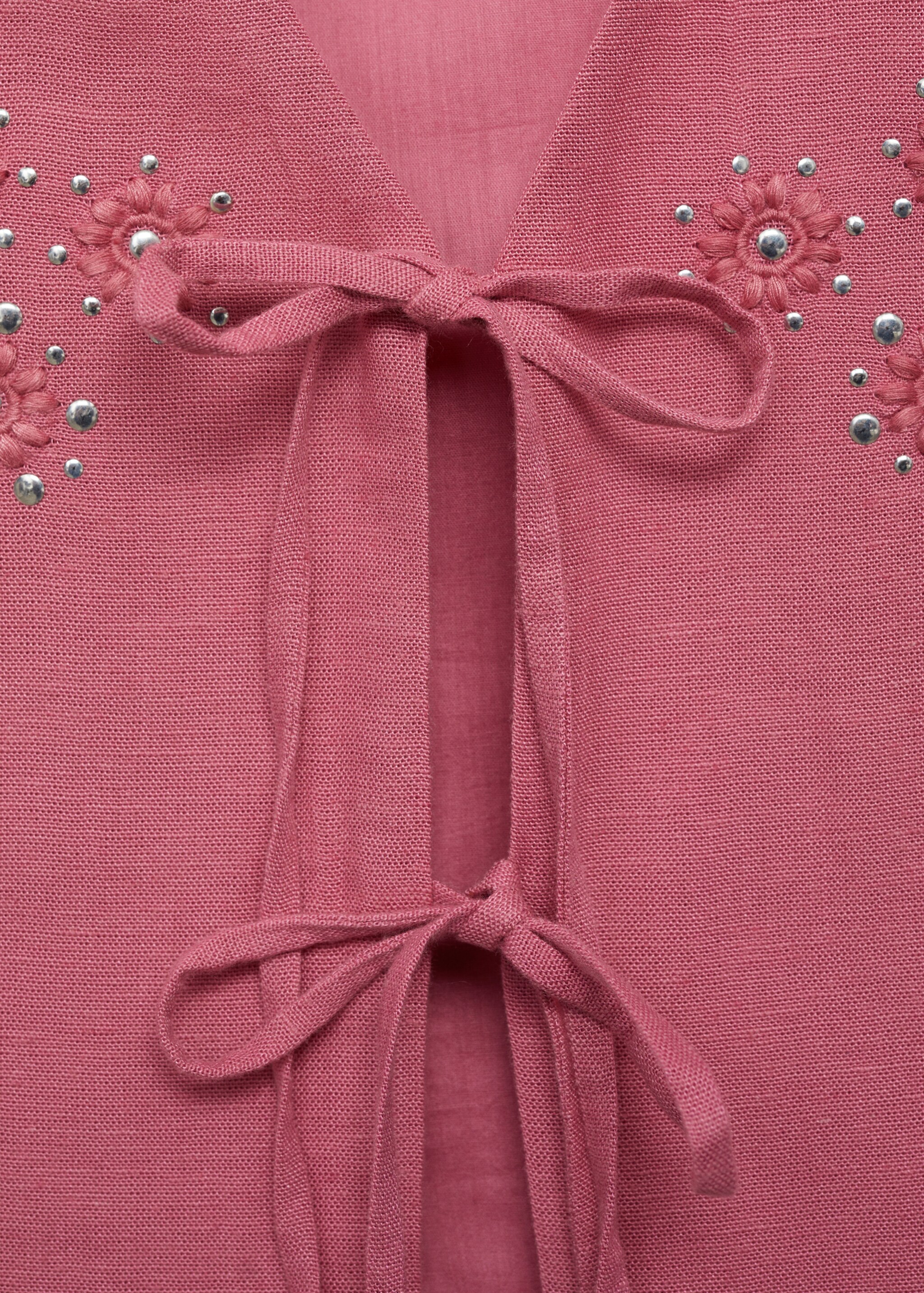 Embroidered waistcoat with bows - Details of the article 0