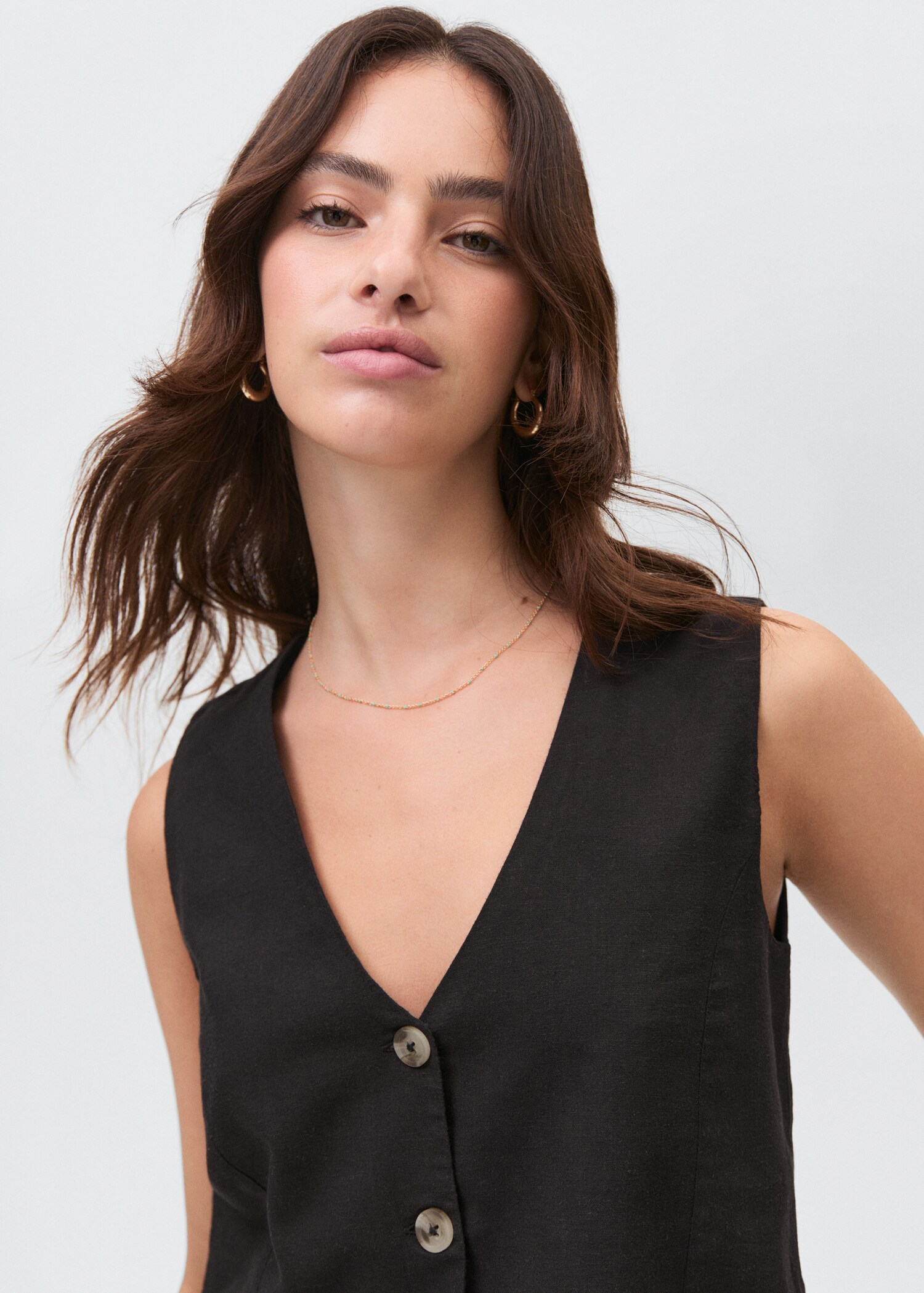 Gilet lin boutons - Détail de l'article 1