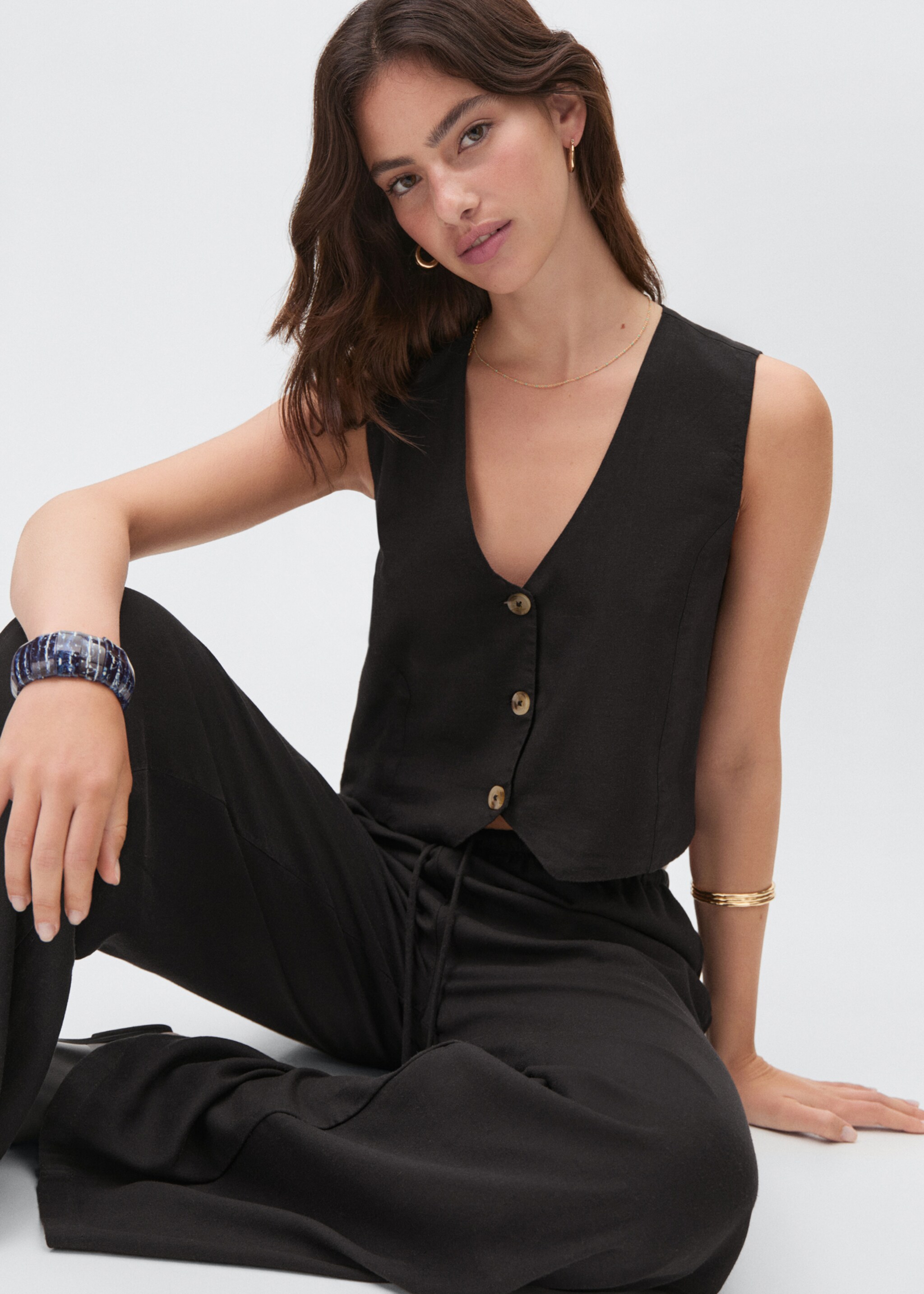 Gilet lin boutons - Détail de l'article 2